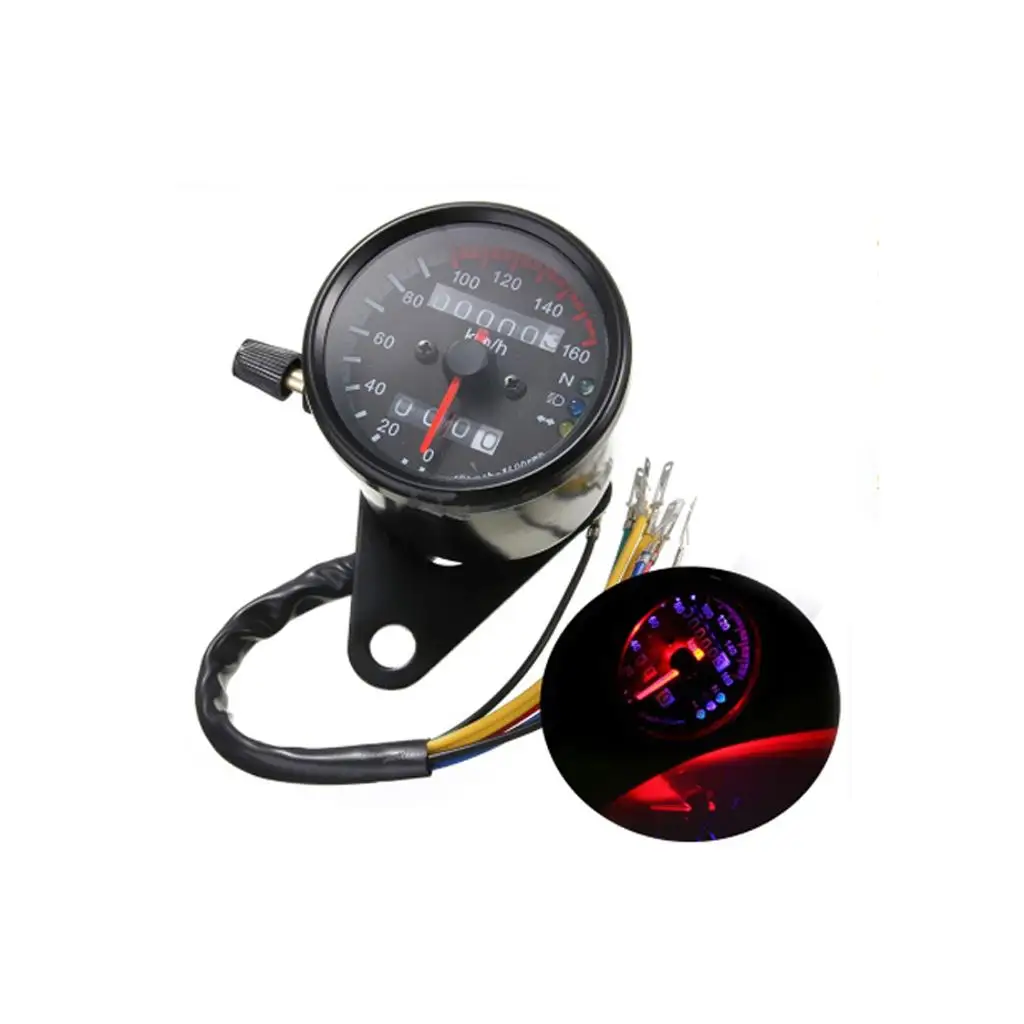   LED Backlight Signal Motorcycle Odometer KMH Speedometer 