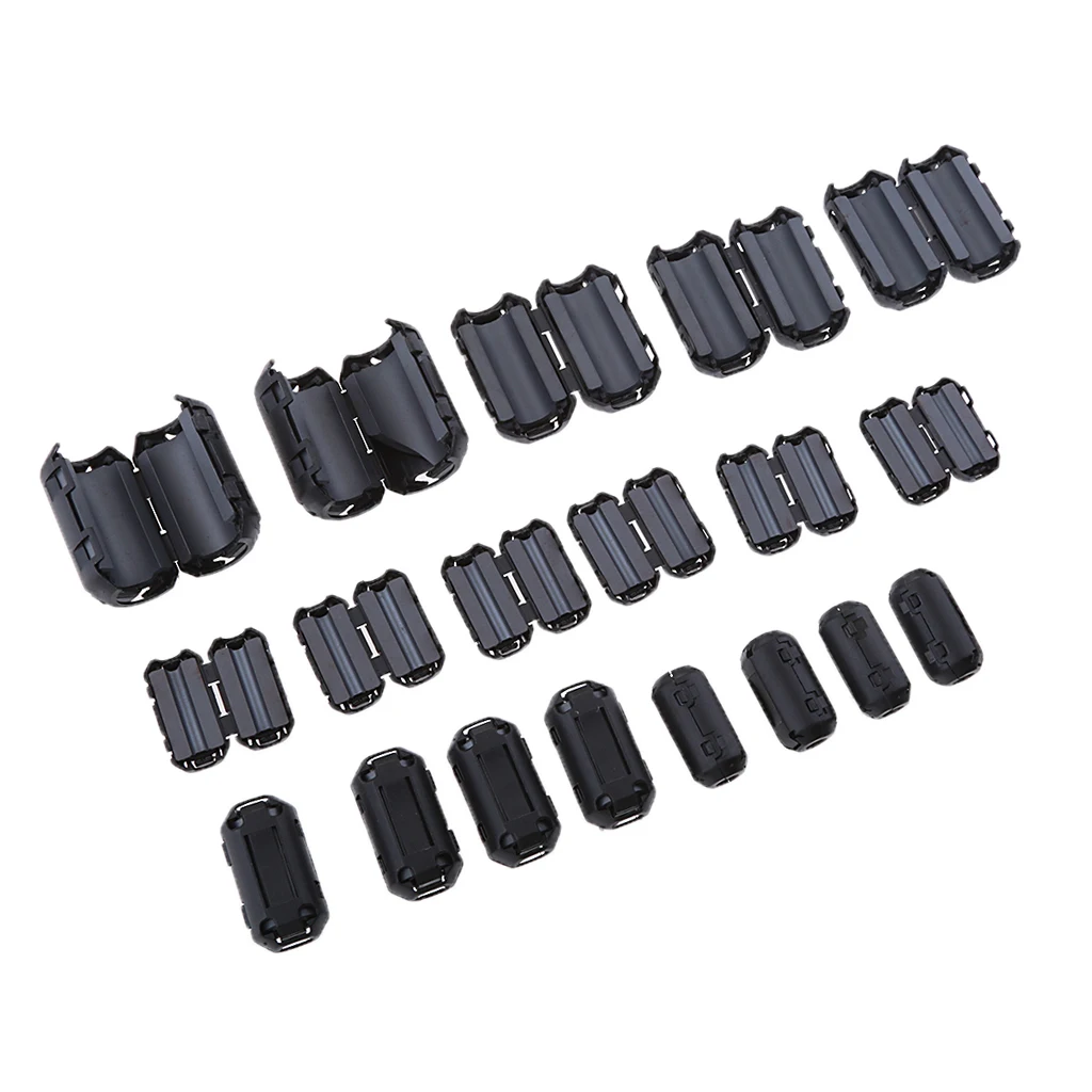 20x Noise Suppressor RFI EMI Cable Clip for 3mm/ 5mm/ 7mm/ 9mm/ 13mm Cables