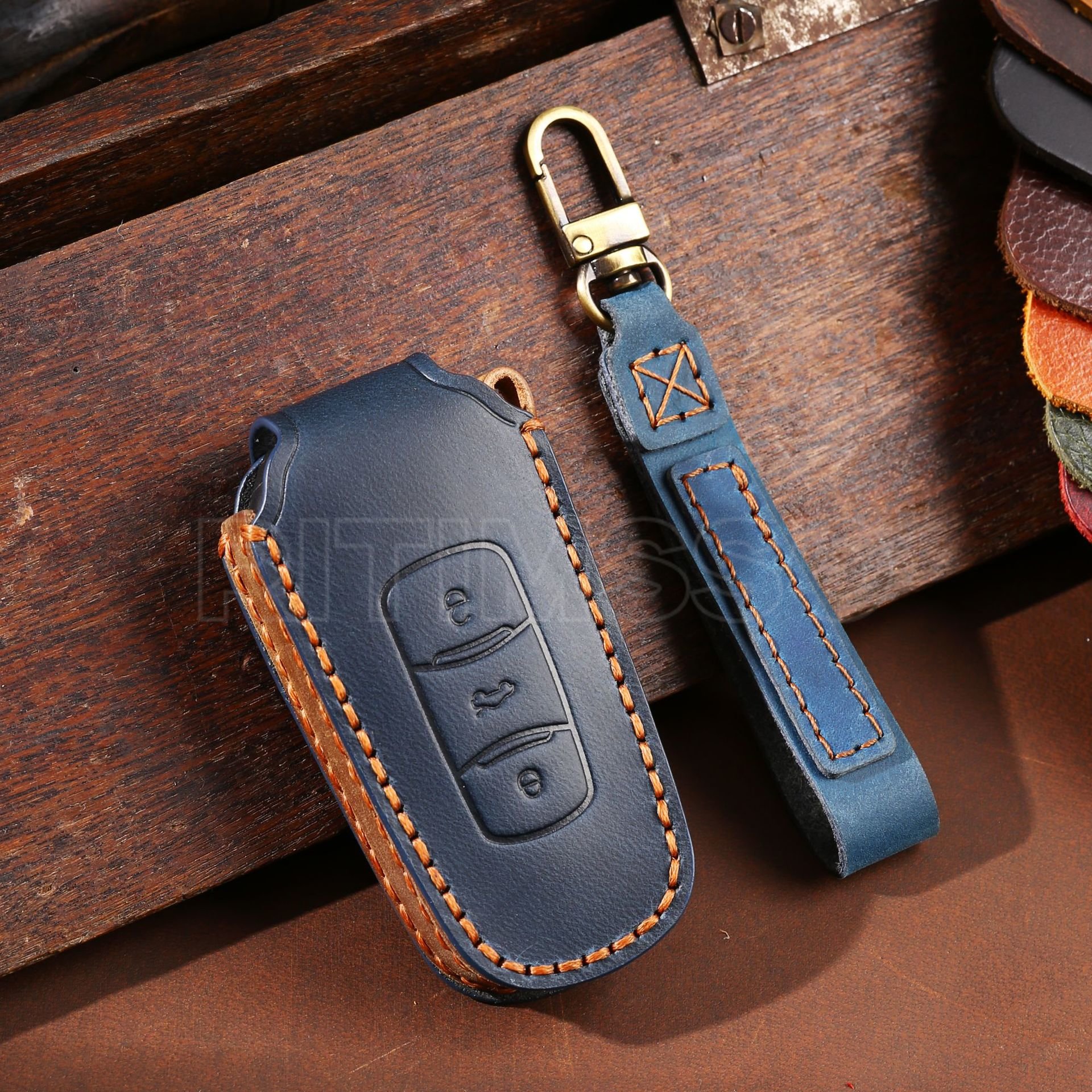 Custodia per chiave a distanza per auto in pelle Shell Fob per Geely Atlas Boyue NL3 EX7 Emgrand X7 EmgrandX7 SUV GT GC9 Borui Protector Holder - S94dd7db3f0bb4babab1614ab50379883W