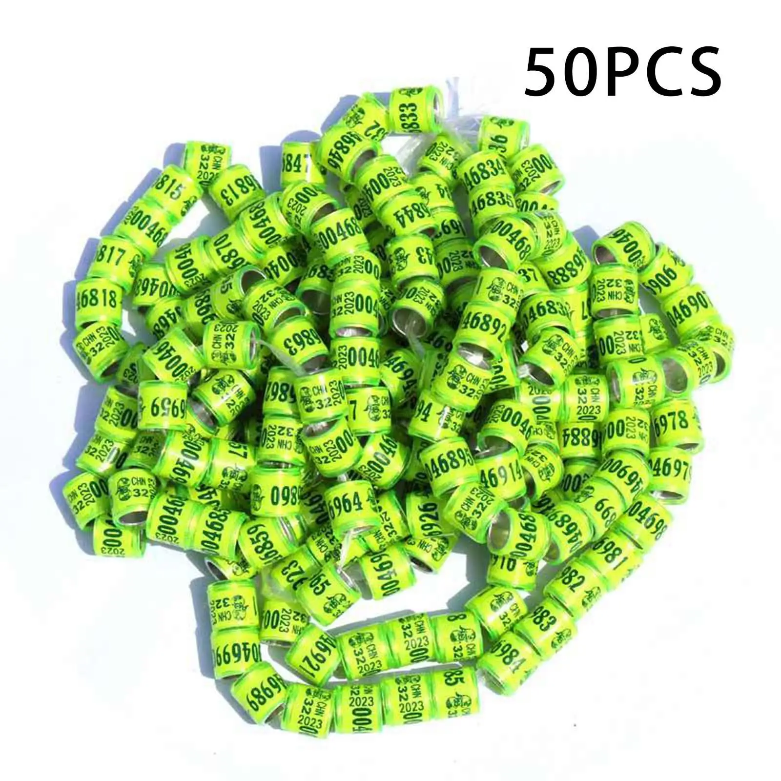 50pcs 2023 Racing  Leg Rings Bird Foot Bands for Chicken Small Poultry