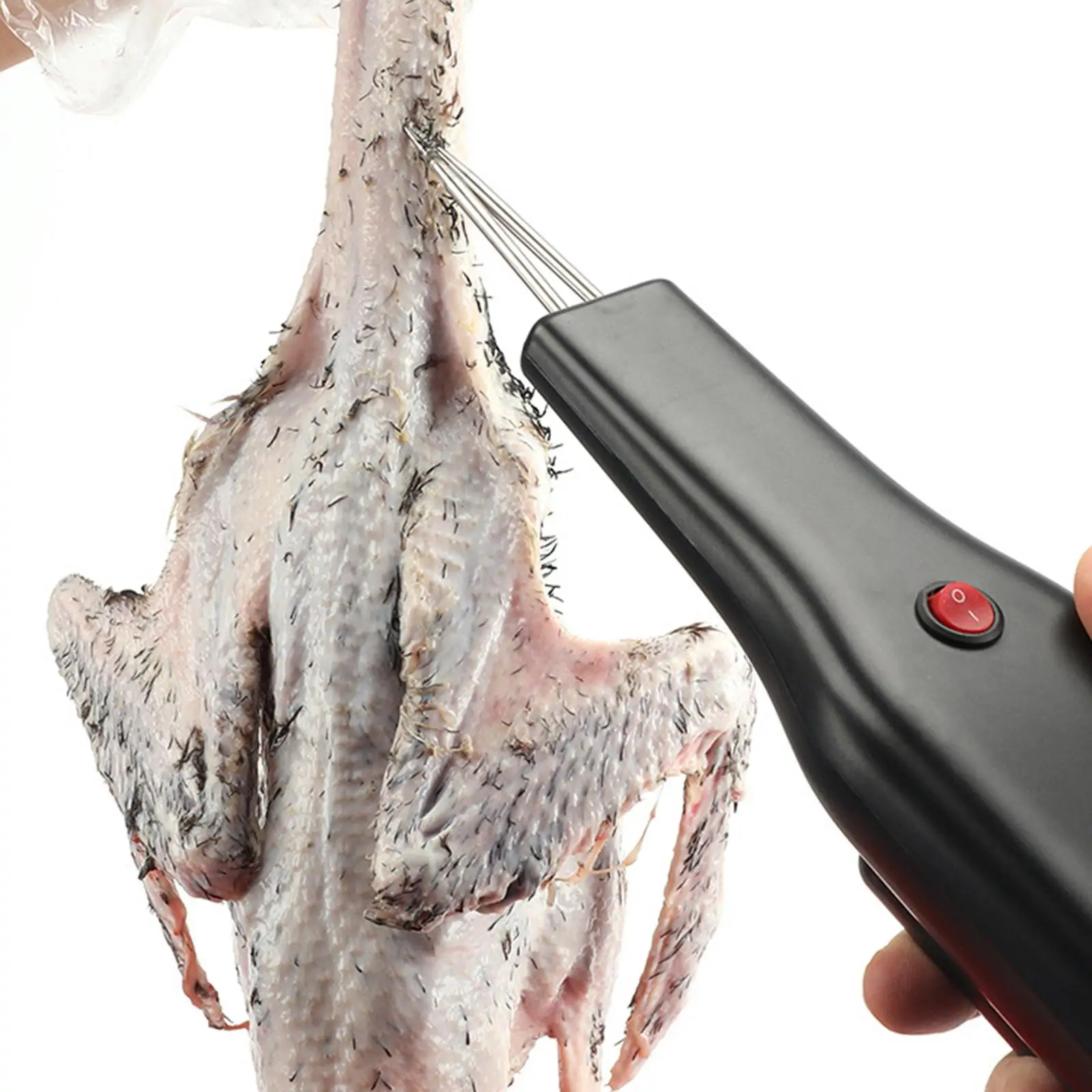 Handheld Electric Poultry Plucker Short Hair Removal Machine Feather Plucking for Outdoor Home Kitchen BBQ Traveling