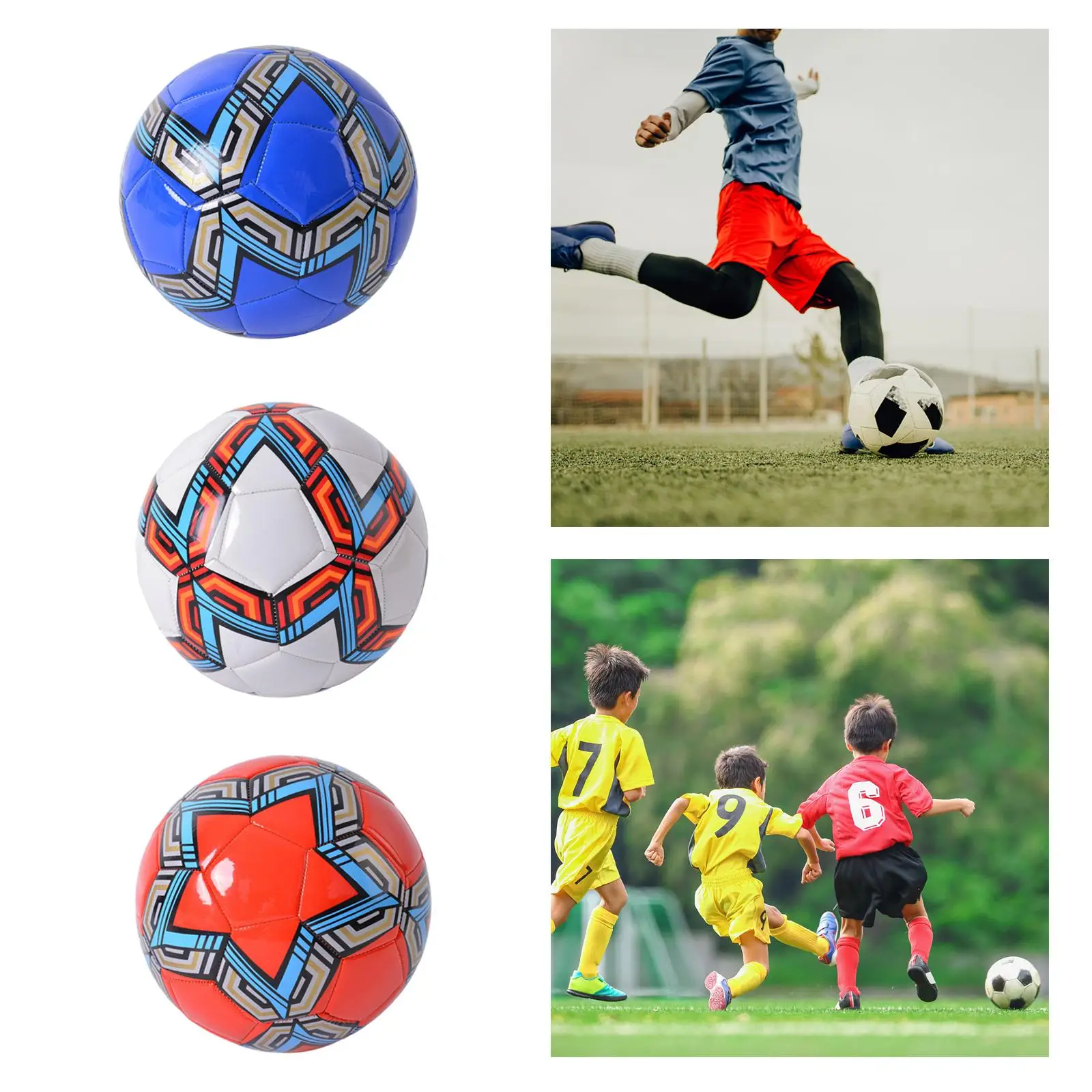 Football Official Size 5 Match Ball Lightweight PVC Gifts Standard Team Sports High-Quality Toys for League Training Kids Match