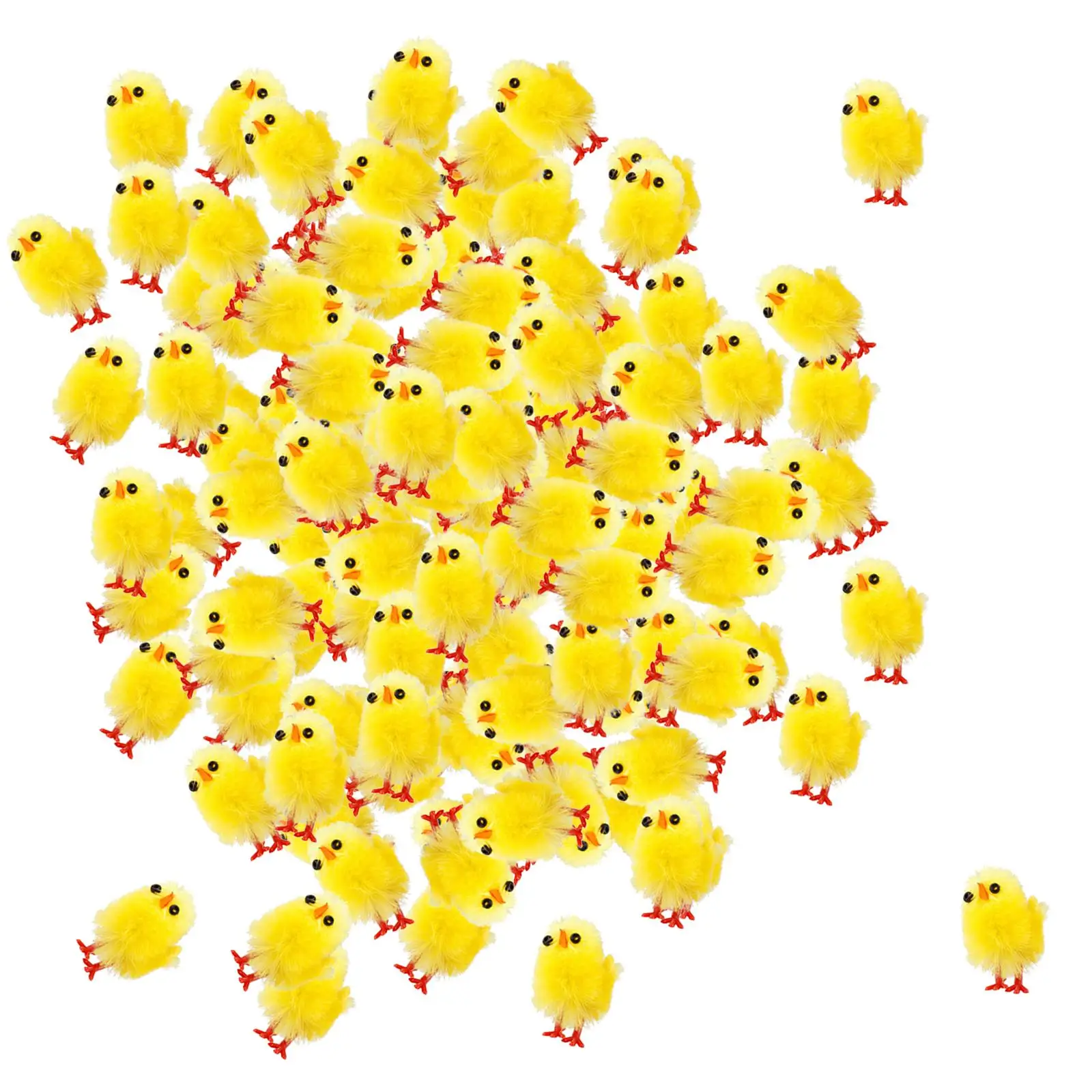 60Pcs Easter Chicks Decoration Basket Fillers Ornaments for Windows Wall