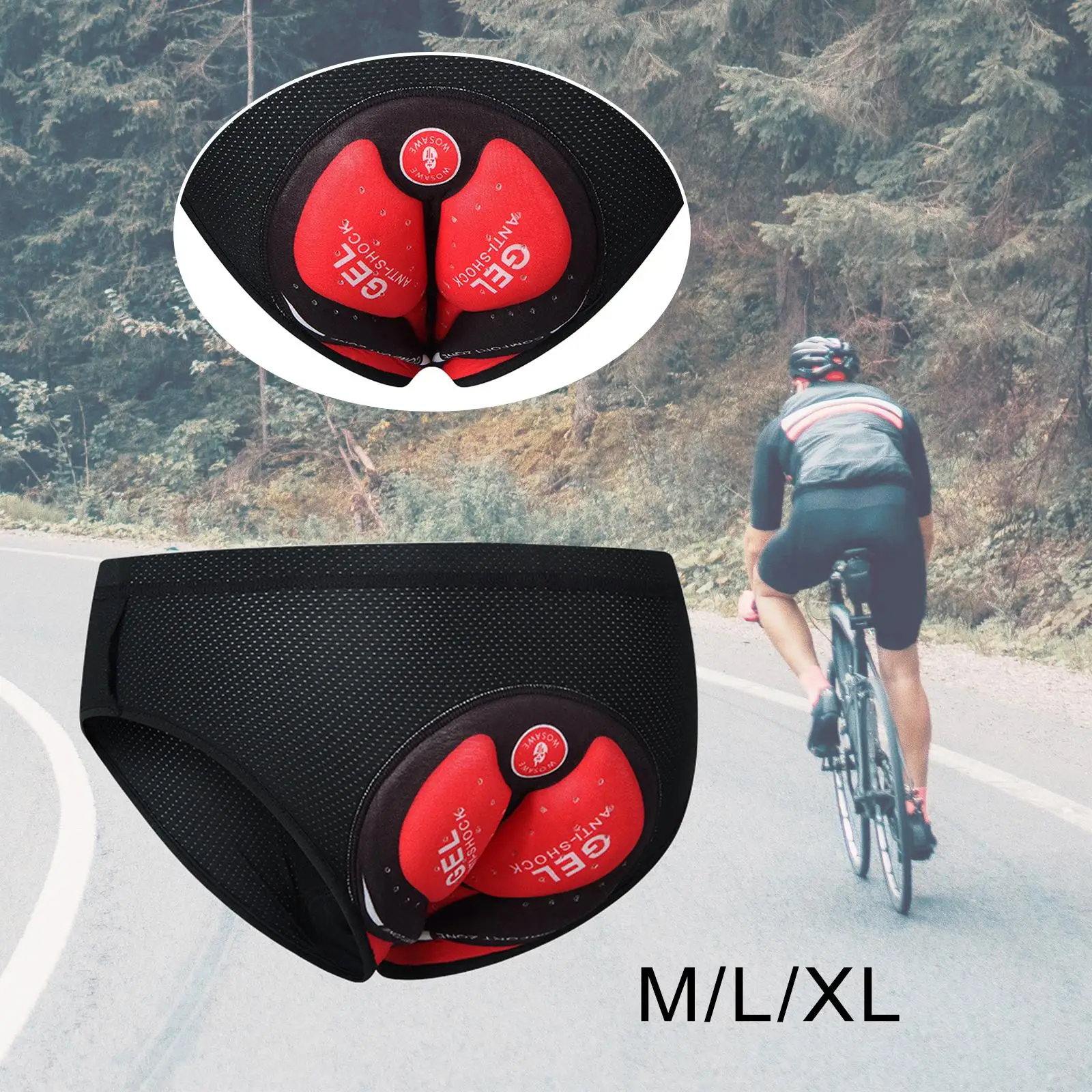 Men Cycling Shorts Briefs 3D Padding Liner Quick Dry Compression Bike Underwear for Riding Biker Mountain Road Bike Riding Cycle
