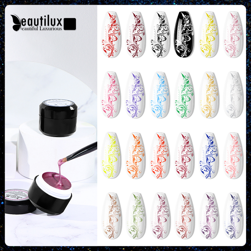 Best of Beautilux Stamping Gel Polish Black White Nail Transfer Gel Soak Off Varnish Oil For Print Nail Art Stamp Plates Manicure1pc 6g Reviews & Tips