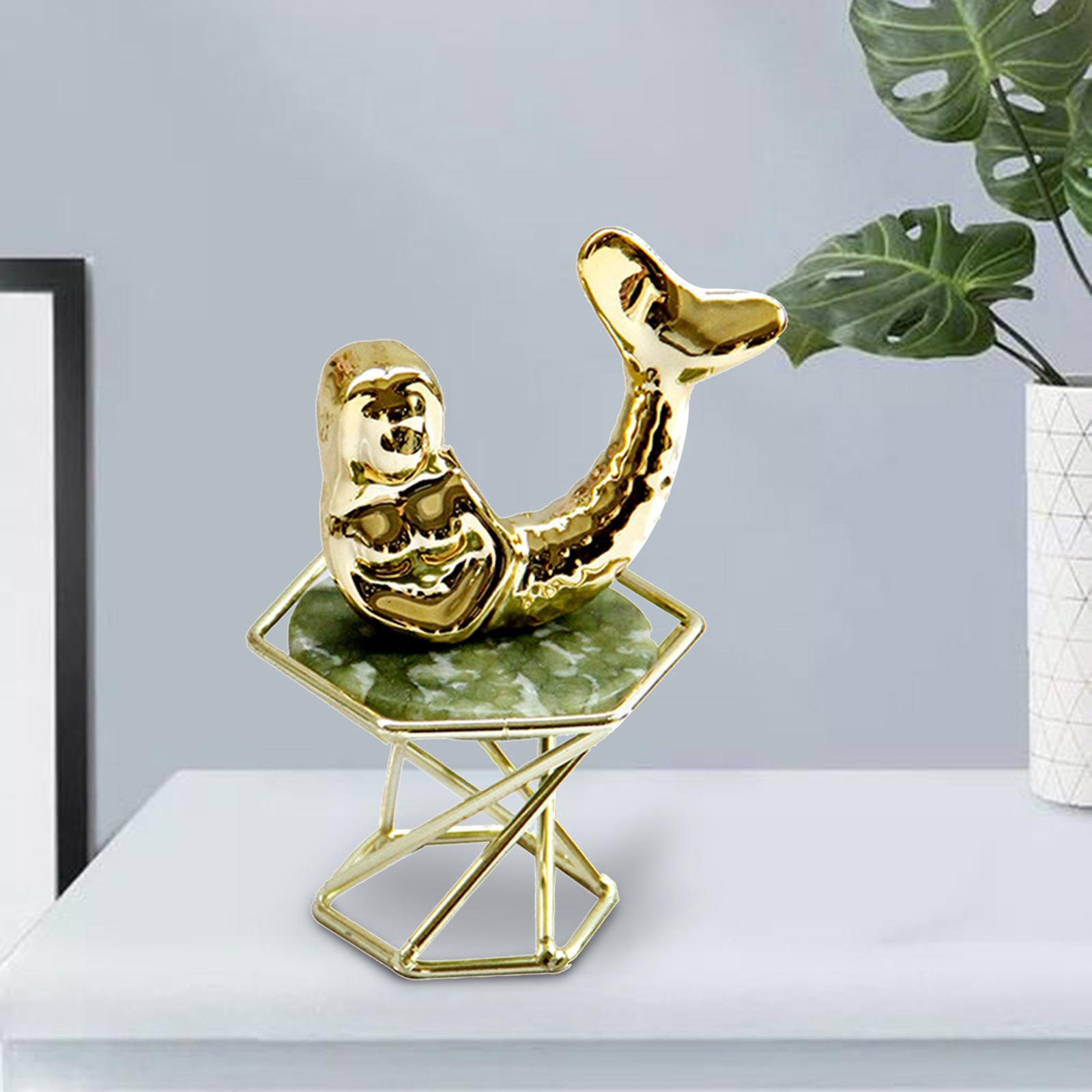 Simple Animals Figurines Sculpture Table Centerpiece Furnishings Ceramic Statue for Office TV Cabinet Cafe Coffee Room Bedroom