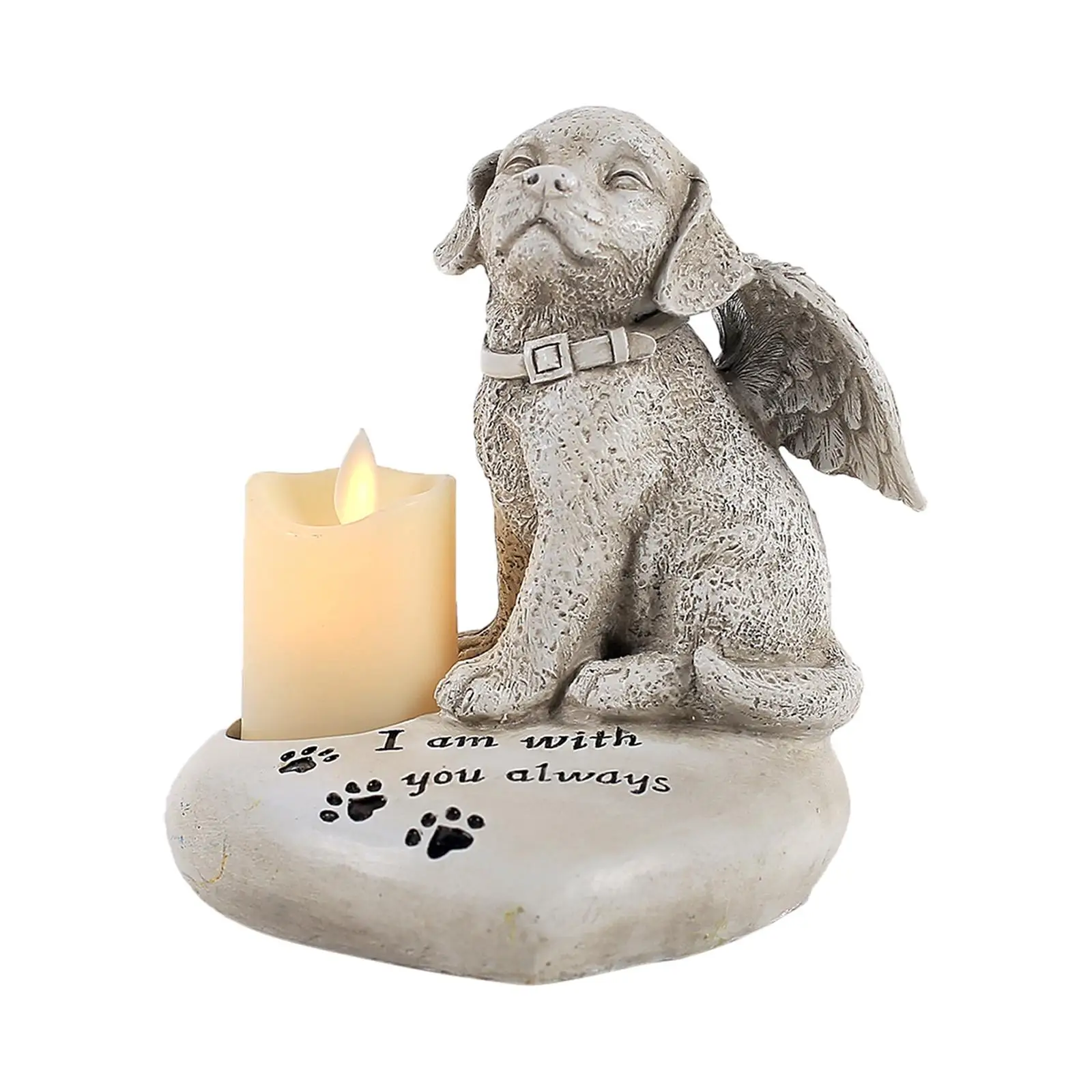 Dog Memorial Statue Pet Memorial Gift Resin Dog Ornament Resin Animal Figurine for Dog Lovers Dogs Passing Away Gift