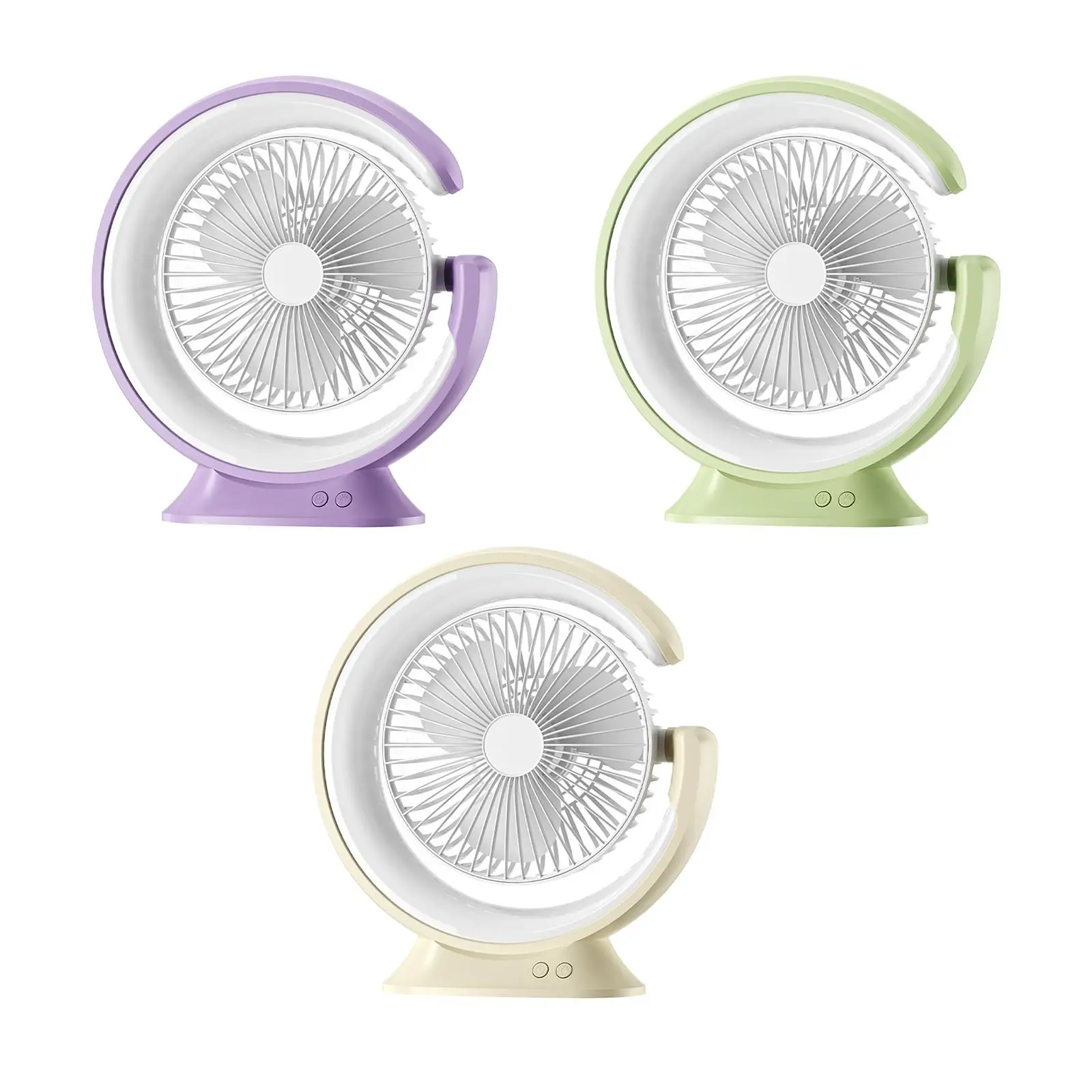 Personal Fan with LED Lights Silent 3 Modes Lighting Cooling Mini Fan Lamp Fan Desk Fan for Camping Home Bedroom Tabletop Office