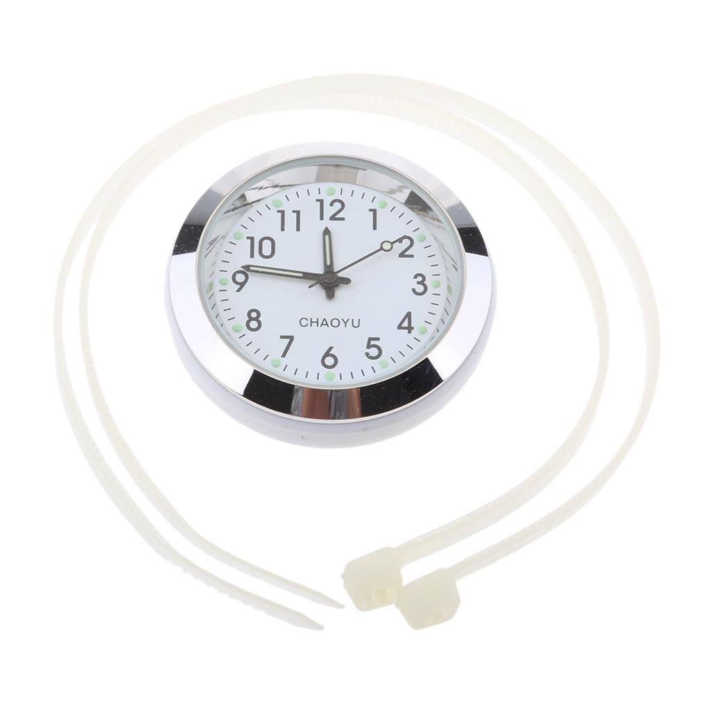 Waterproof 1.4`` Chrome Motorcycle Handlebar Mount Clock Watch