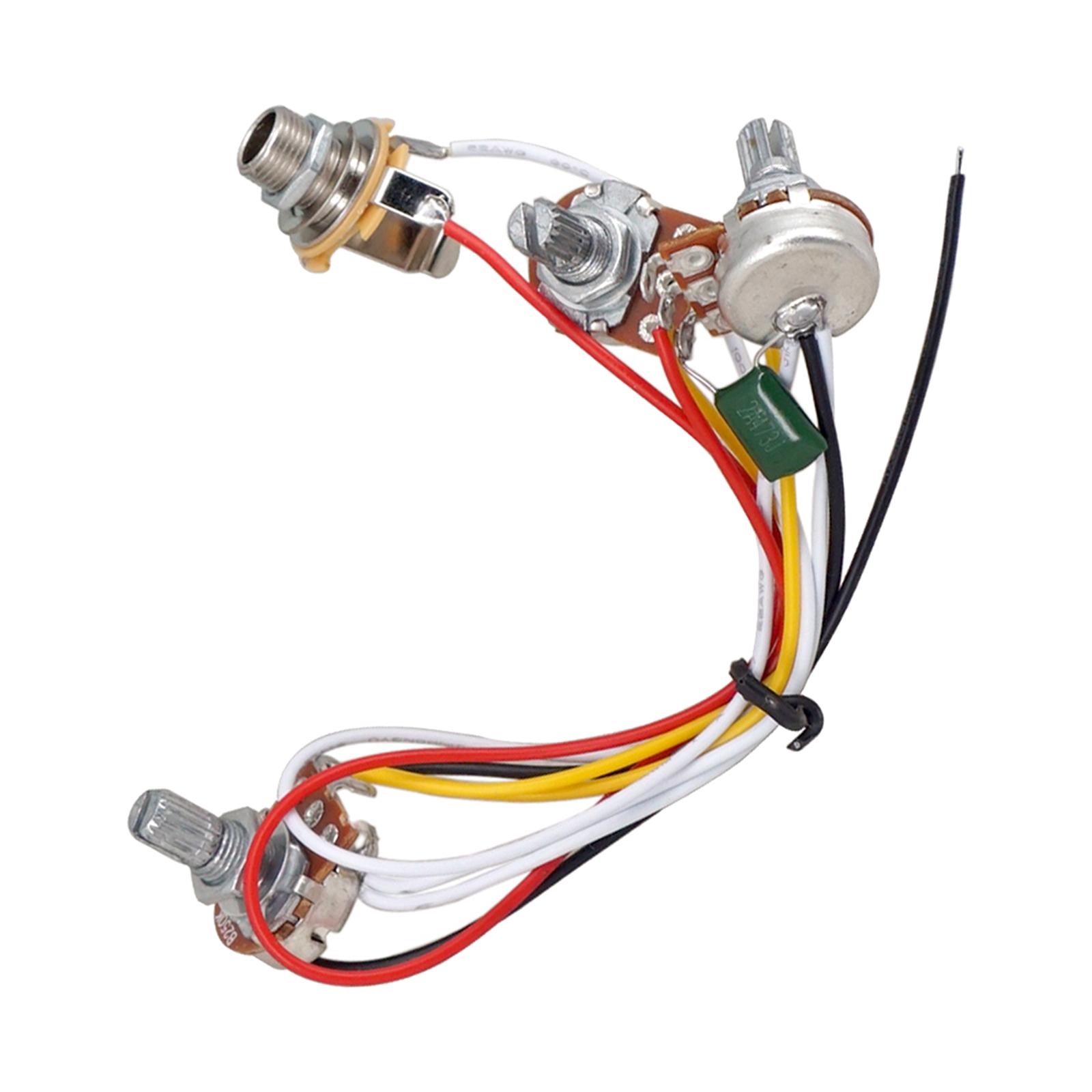 Description Picture 4 of itemElectric Bass Prewired Wiring Harness Set Wire Cable Circuit Bass Parts for Jazz Bass Electric Guitar Replacement Parts