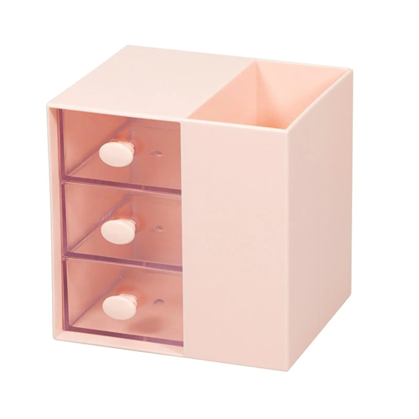 Vanity Organizer Pencil Storage Box with 4 Compartments ,5x4x13inch Bathroom, Counter, Dresser Organization
