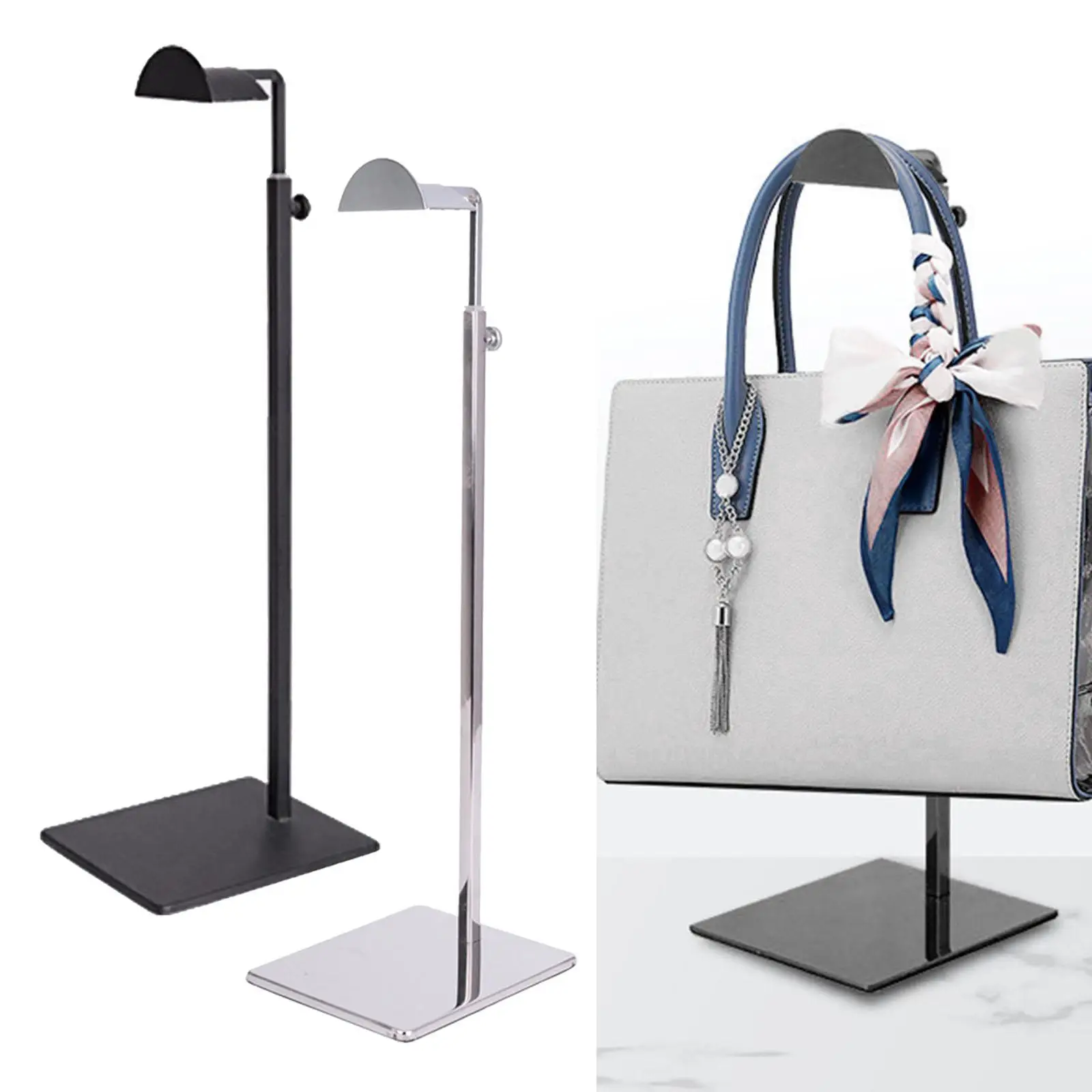Handbag Display Stand Metal Adjustable Organizer Storage Purse Display Rack Bag Holder for Boutique Store Tabletop Retail Closet