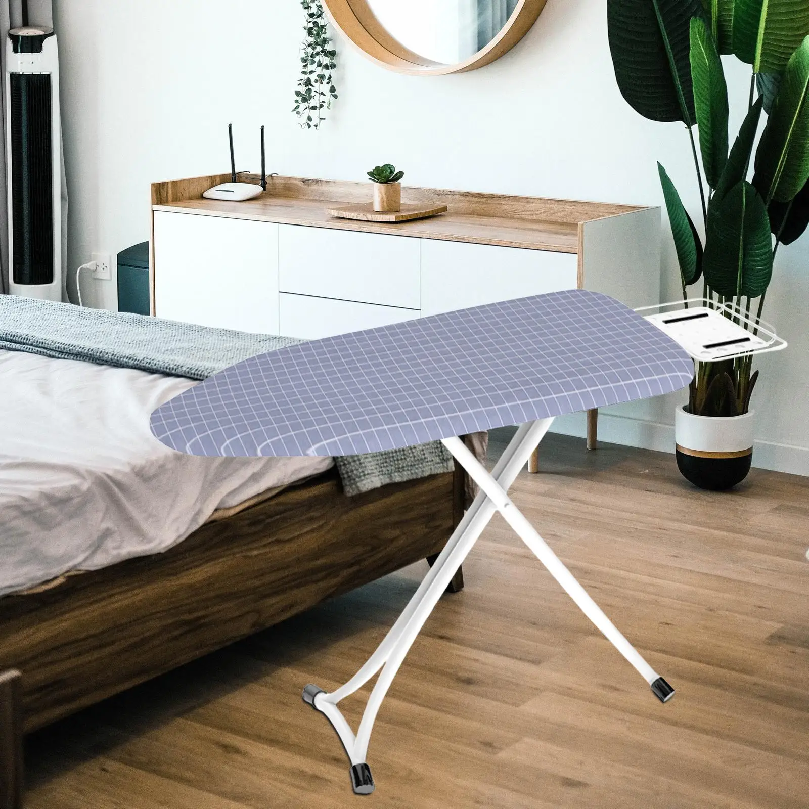 Heat Insulation Ironing Board Cover with Rope Buck Breathable Firm Soft Ironing Board Padded Cover for Replacement Household