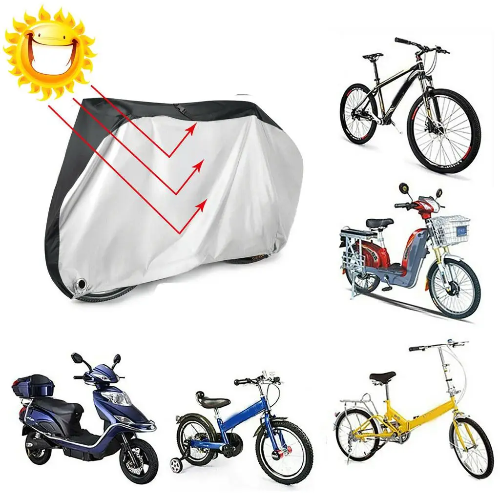 universal Cover Water Outdoor Indoor Stroage Covers for Mountain and Road Bikes,  Snow Rust