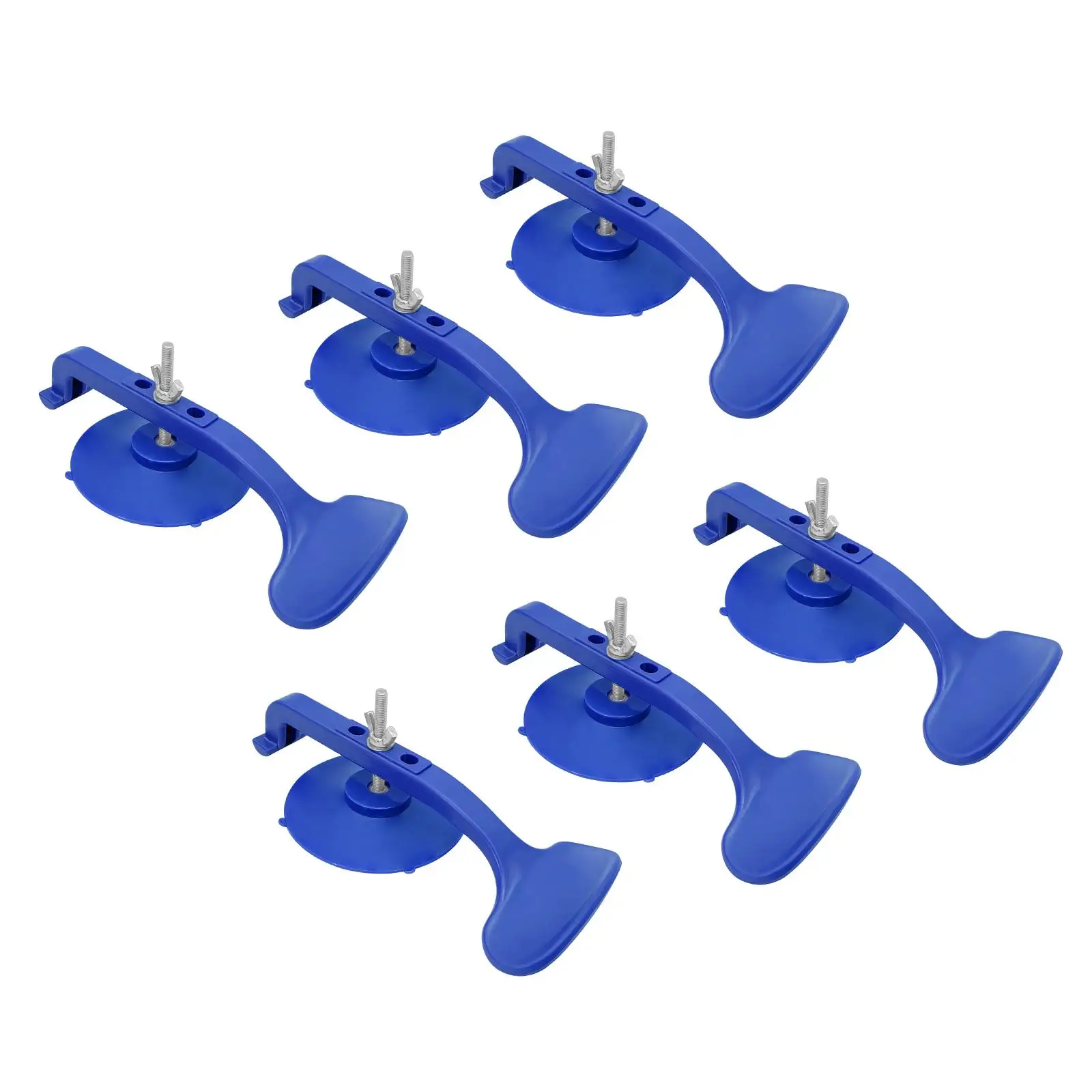 6 Pieces Practical Suction Clamp Set Adjustable for Convertible Glass Windshield Repair Blue Automotive or Home Repairs
