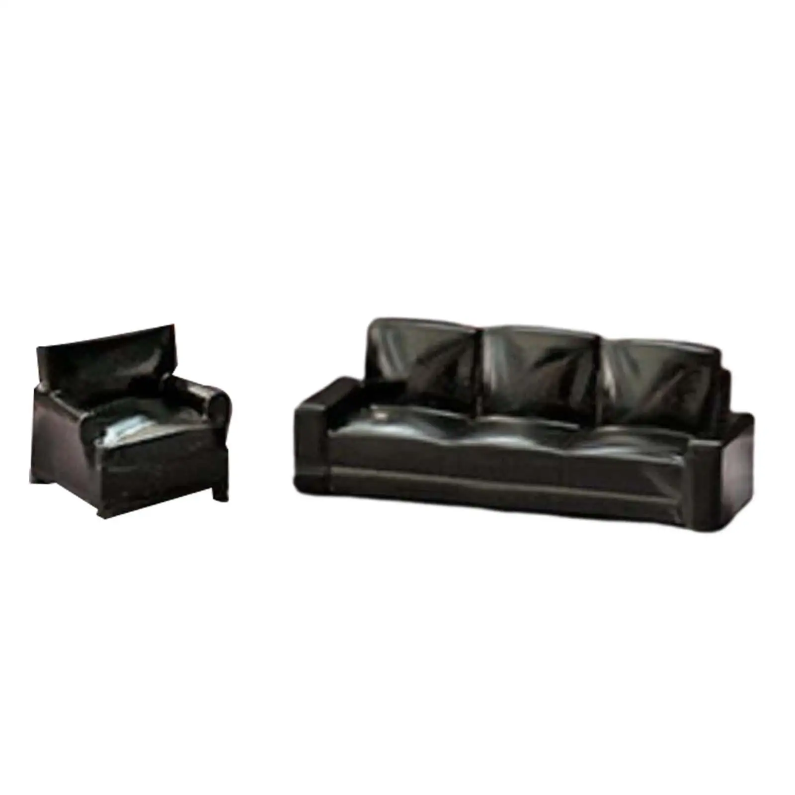 2x Dollhouse Sofa Couch for 1/64 Scale Dollhouse DIY Model Photography Props