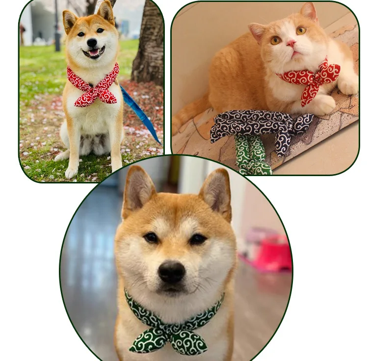 Title 1, Cão bandanas akita shiba cachecol colar macio l...