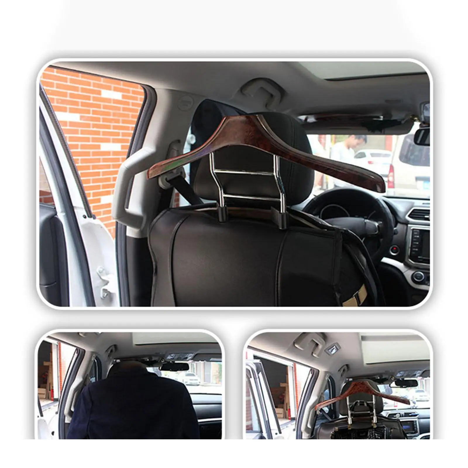 Car Headrest Restraint Rods Seat Chair Car Accessories Rack for Vests Uniforms RV Jackets Sweaters