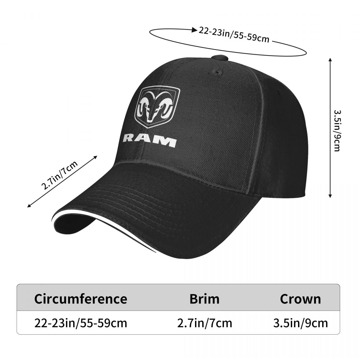 Title 6, New RAM Cap Baseball Cap hiking hat party hats ...