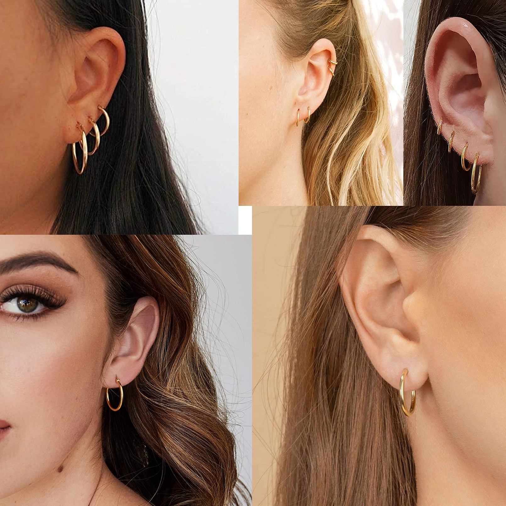 2 Teil/satz Einfache Edelstahl Hoop Ohrringe Für Frauen Männer Mode Nicht Verblassen Runde Kreis Ohrringe Schmuck pendientes para mujer – Detail 1