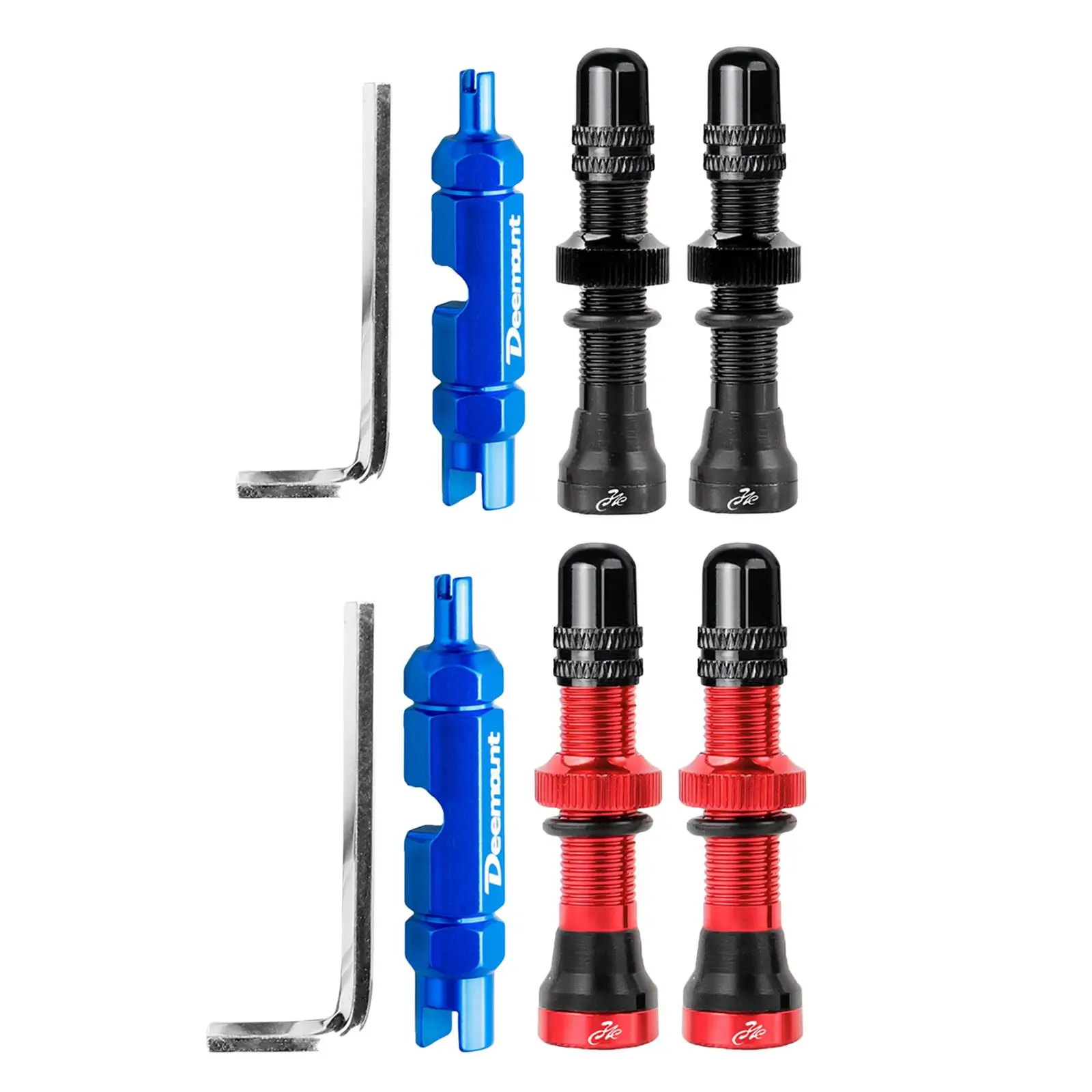 Valve , Replacement  Valve Remover Tool Kit, Tubeless Valve Core for Universal Road Bike Car with Wrench