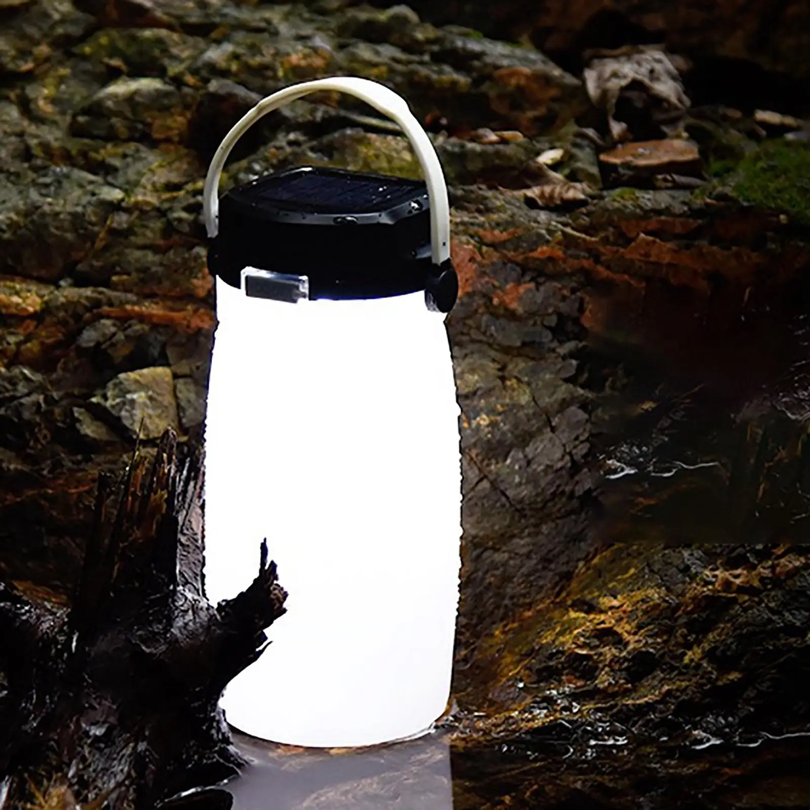 Luminous Water Cup Outdoor Camping Lamp Solar Charging Glow-In-The-Dark Tent Light Creative Water Bottle Silicone Kettle