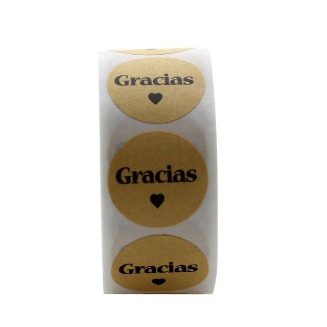 Thank You Stickers 2 Inch 500-Pack Thank You Stickers Roll - 1.5" Round ...