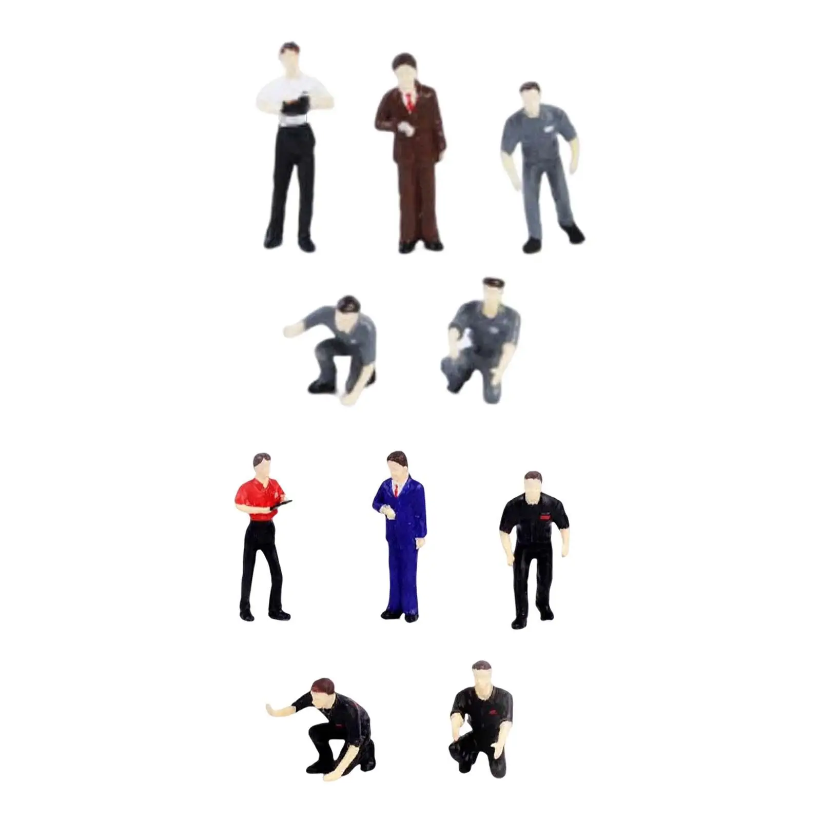 5Pcs Hand Painted 1/64 Repairman Figures People Model Layout Miniature Scenes Diorama Scenery Movie Props S Scale Ornaments