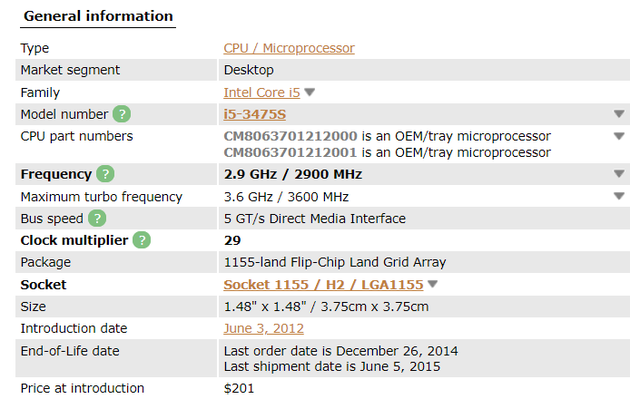 Intel Core i5-3475S I5 3475S i5 3475S Processor CPU LGA 1155