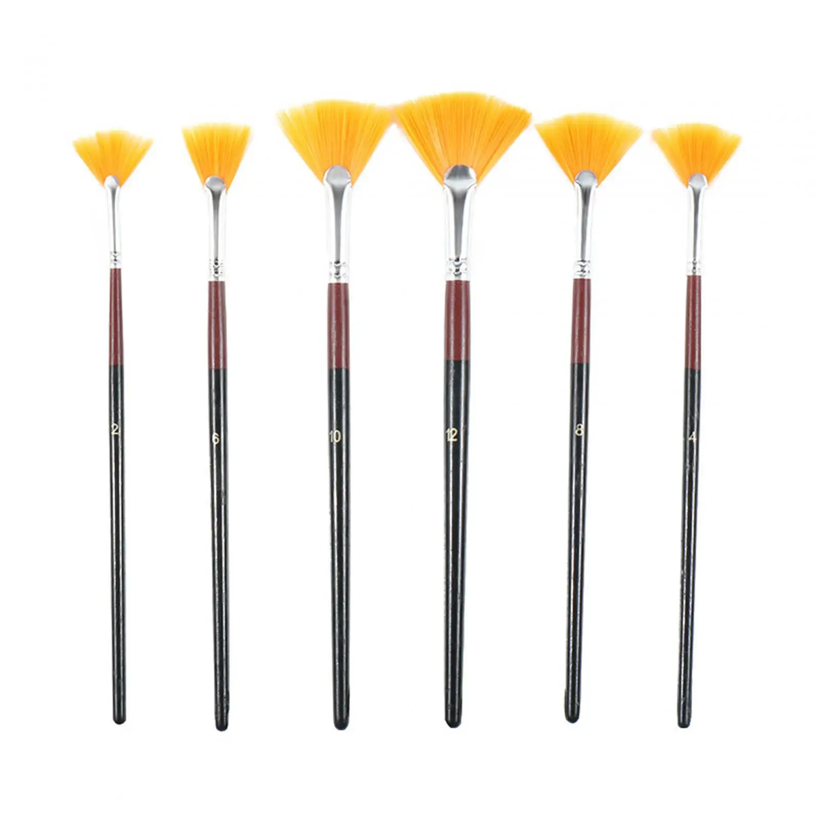 6Pcs Artists Paint Brush Set Paint Brush Pen Set for Oil Water Beginner