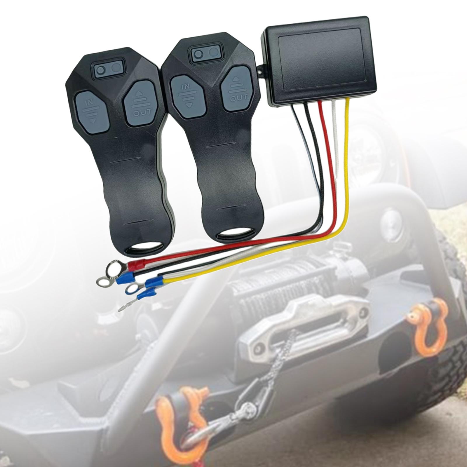 Winch Remote Control Kit Handset Switch 2 Electric Remote Control DC12V 24V for