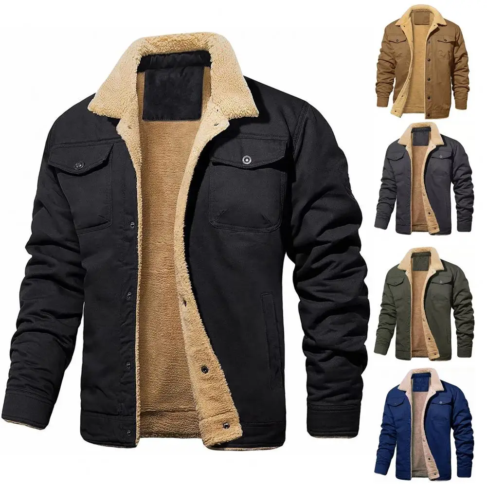 coldproof fleeced forrado jaqueta masculina outerwear roupas masculinas