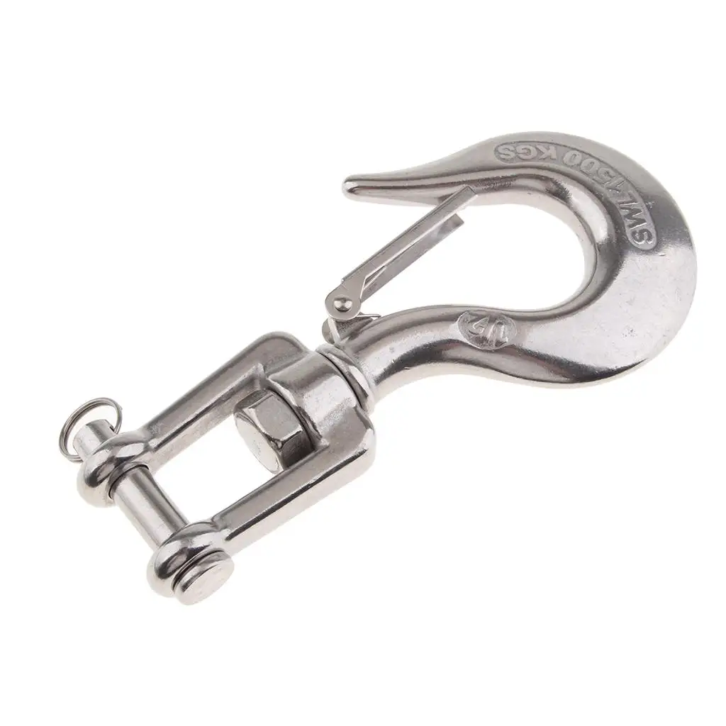 1/2 Inch Swivel Eye Clevis Lifting Chain Hook with Safety Latch 1500KG