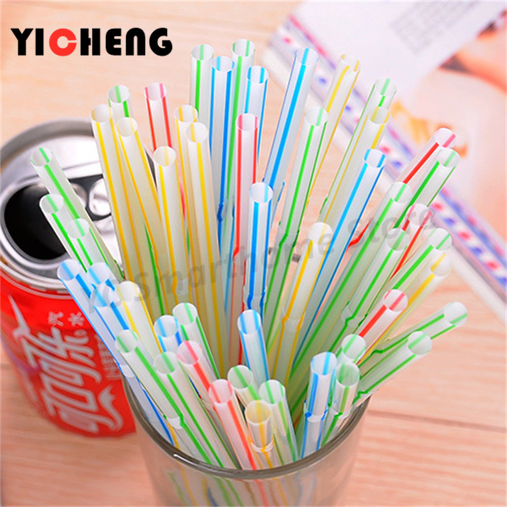 Description Picture 5 of item100Pcs Elbow flexible straw fruit juice carbonated beverage coffee milk tea coke straws plastic A drinking straw