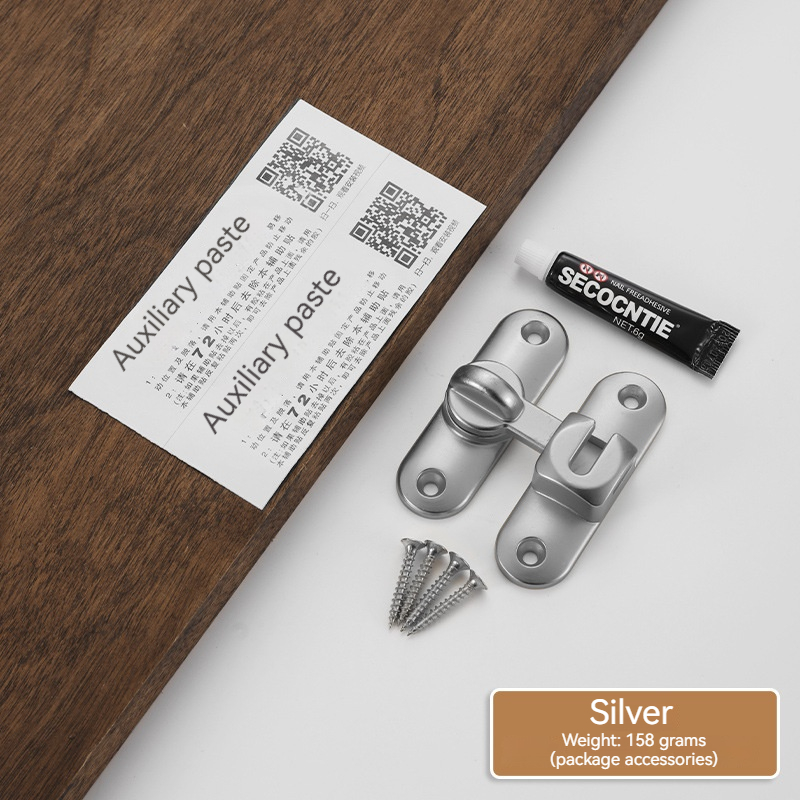 Description Picture 5 of itemDoor Lock 90/180° Barn Door Latch Bolt Stainless Steel Hook Latch Window Cabinet Locks Right Angle Sliding Gate Lock Hardware