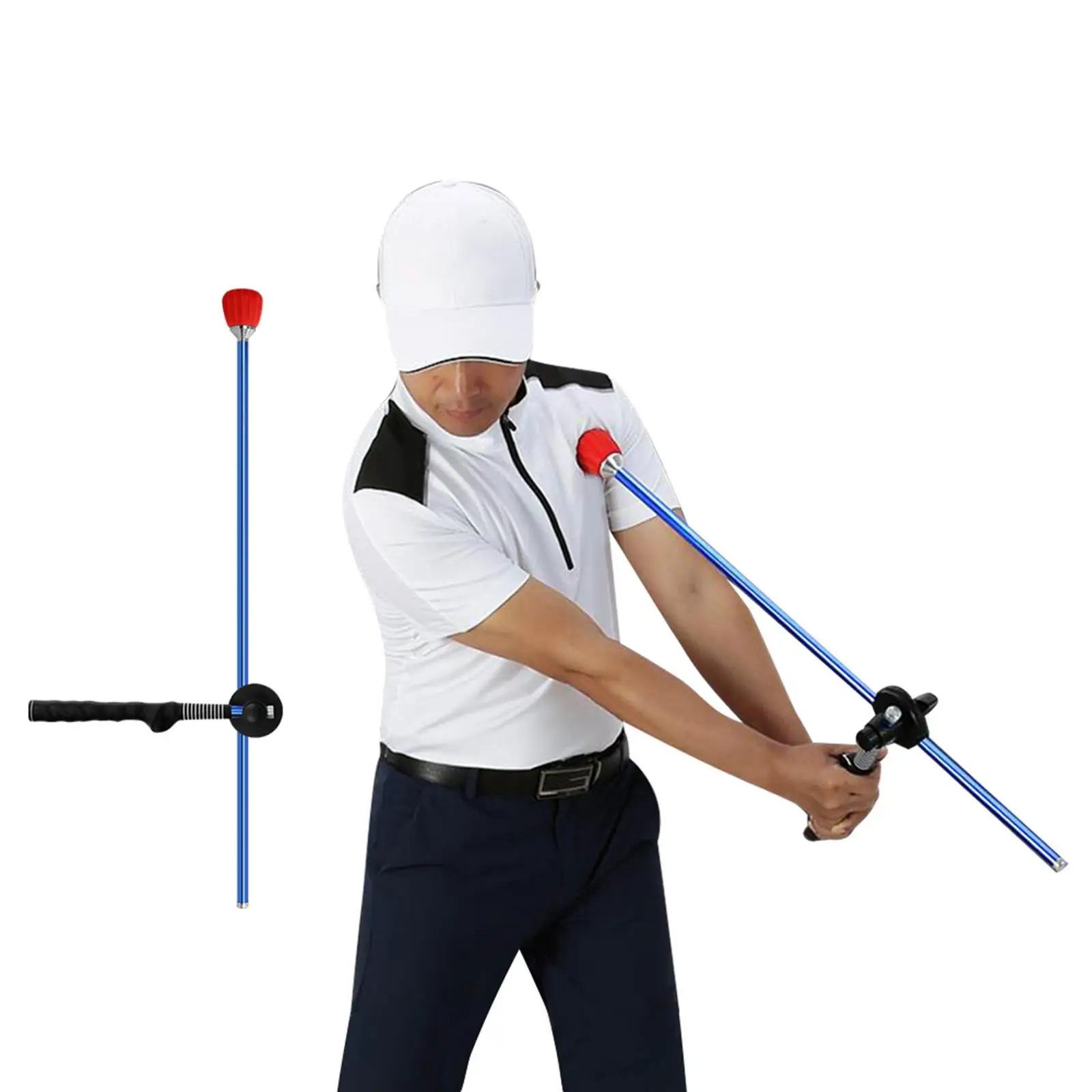 Foldable Golf Swing Trainer Durable Swing Practice Device Action Posture Correction Comfortable Grip for Beginners