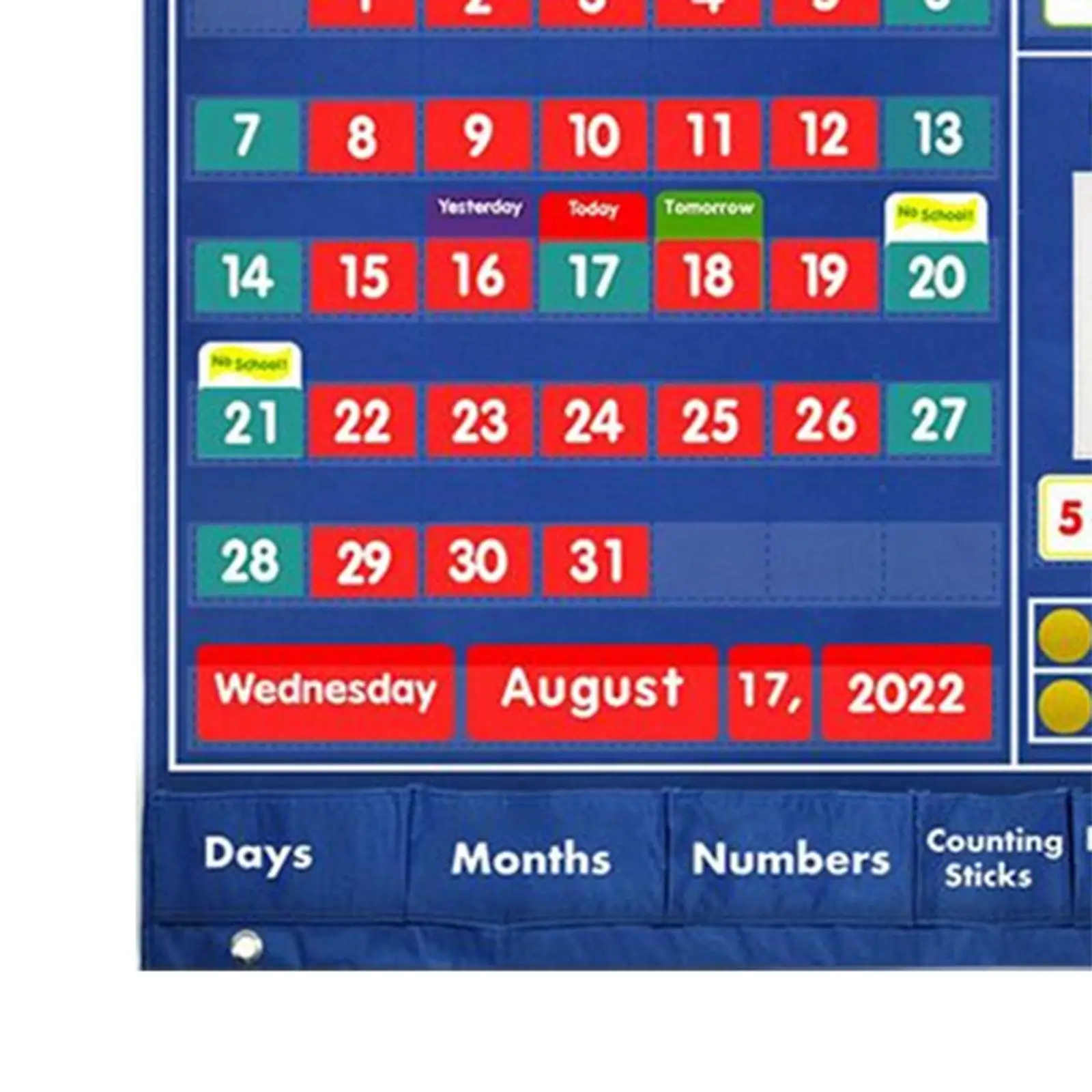 Math Calendar Educational Pocket Chart Teaching Aid 249 Cards for All About Number Activities Daily Math Activities kids