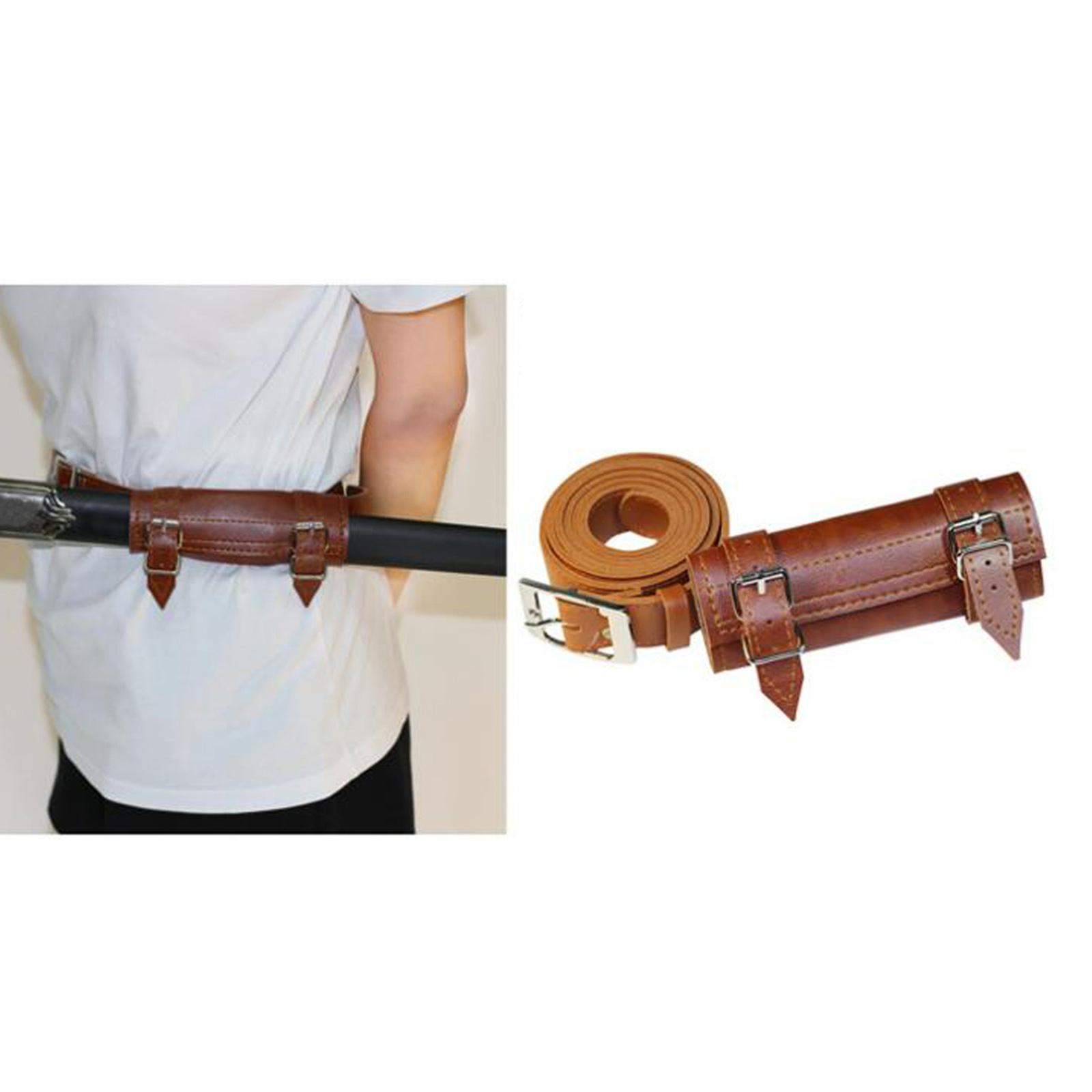 Renaissance PU Leather Sword Frog Belt Costume Accessories Rapier Knight Sword Belt with Metal Buck 2 Color