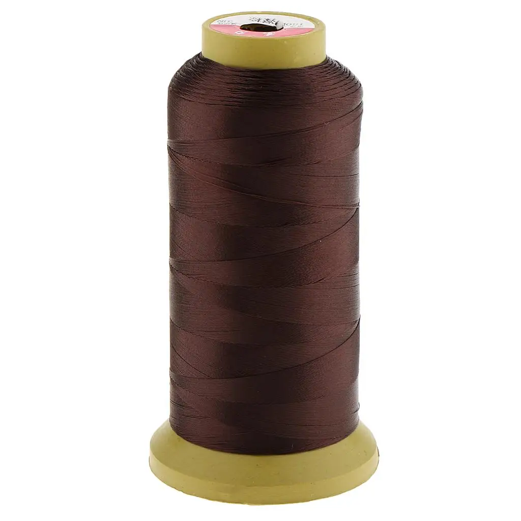 2x Red/Dark Brown Nylon Hair Track Weft Weaving Braiding  Thread 2000m