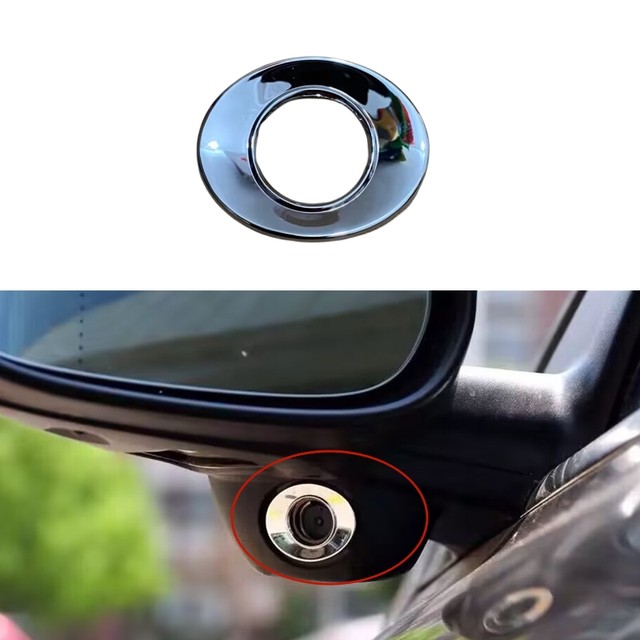 Car Rearview Mirror BLIS Chrome Camera Ring Trim For VOLVO
