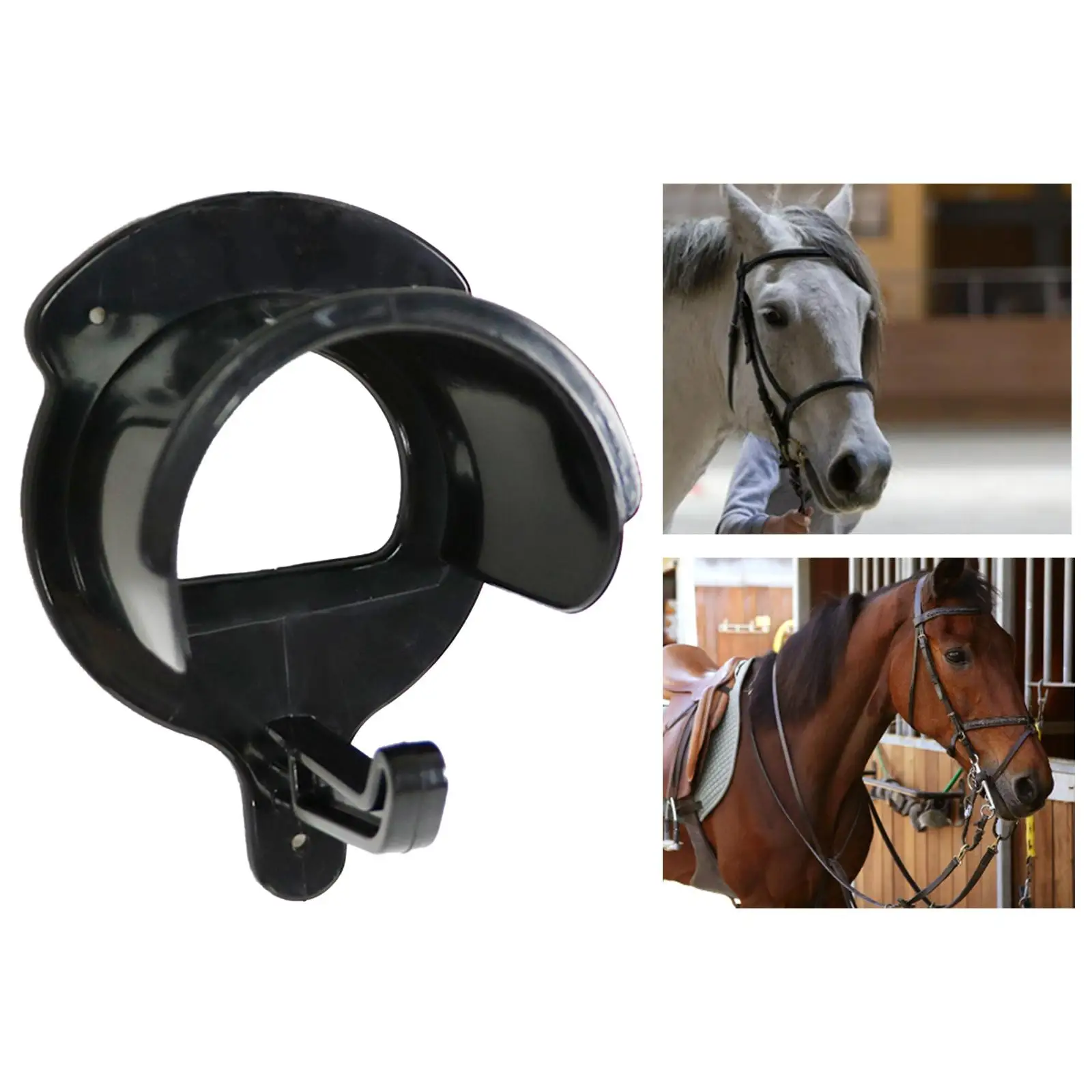 Plastic Horse Bridle Rack Rein Equestrian Stable Headcollar Hanger Holder Wall Mounted Hook Hanger Bracket