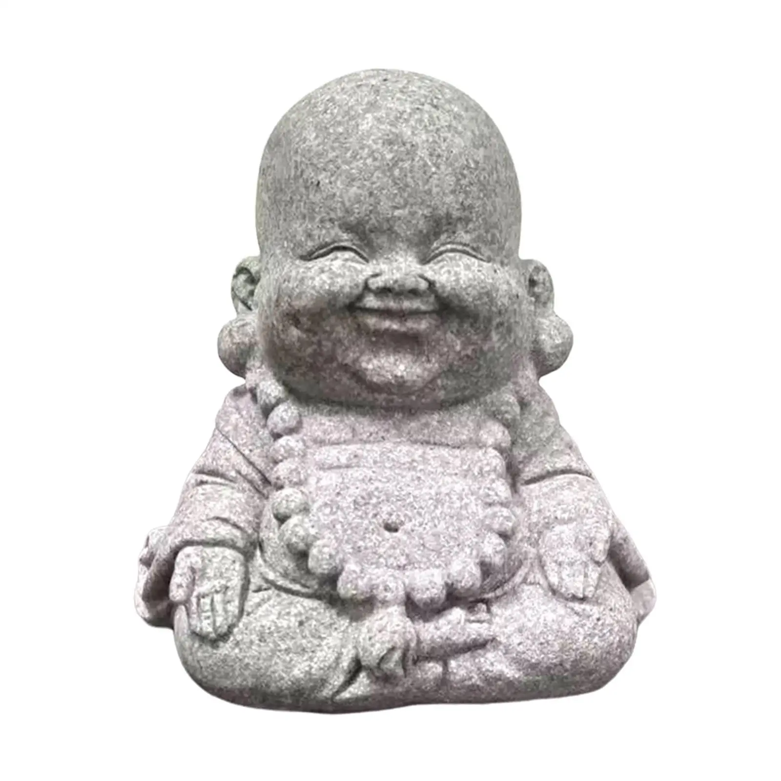 Buddha Statue Handcrafted Meditating Figurines Miniature Antique Tea Pet Ornament for Home Tabletop Decoration