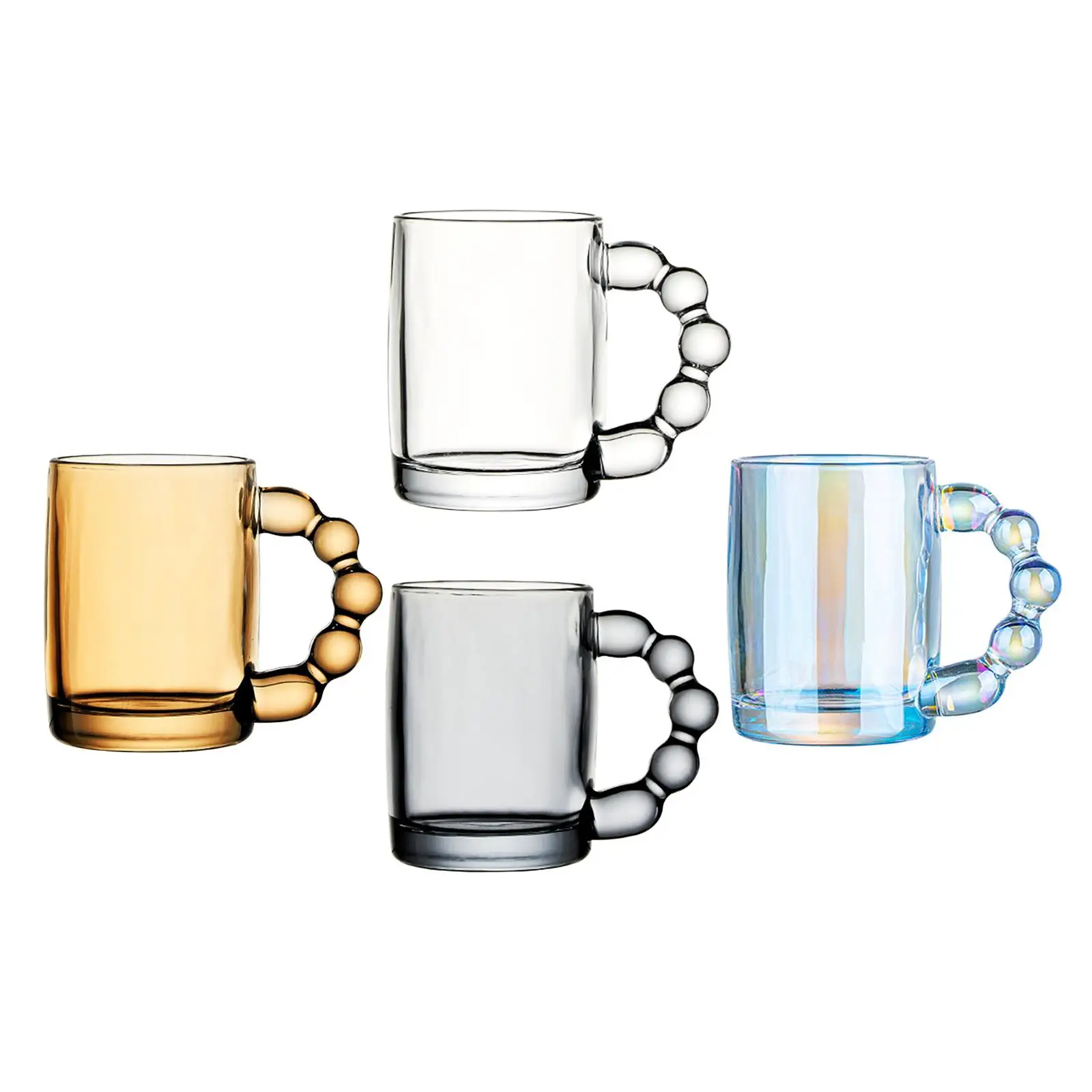 Glass Cup with Handle Beverage Mugs Novelty for Restaurant Kitchen Milk