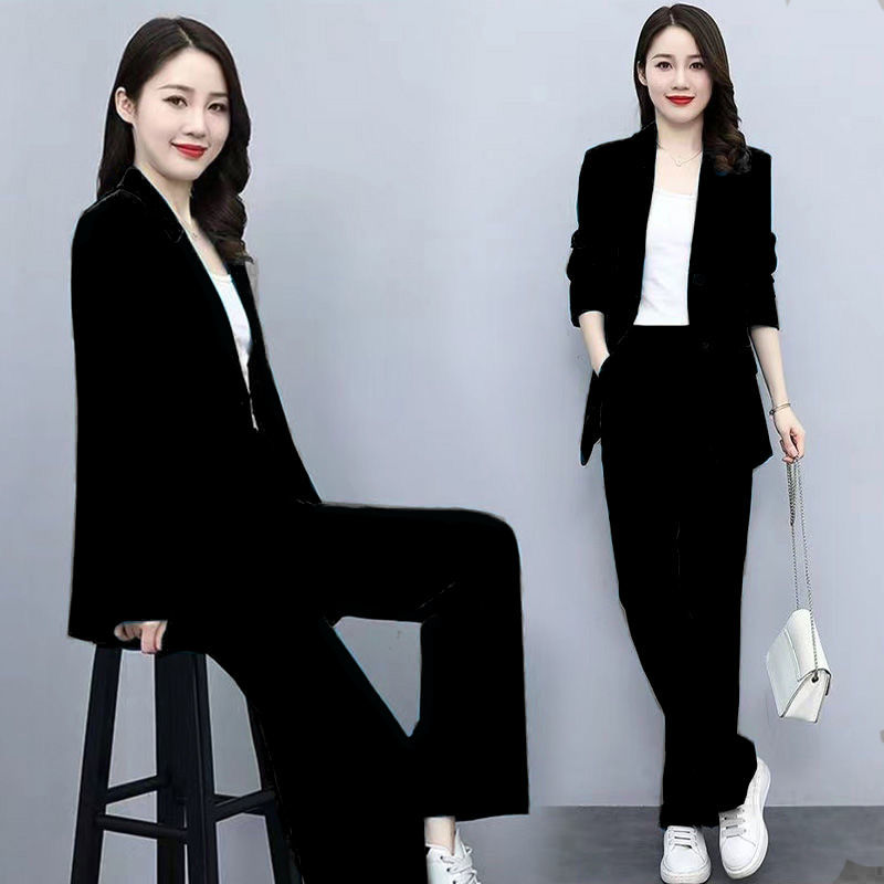 blazers elegantes, calças soltas, roupa profissional, coreano,