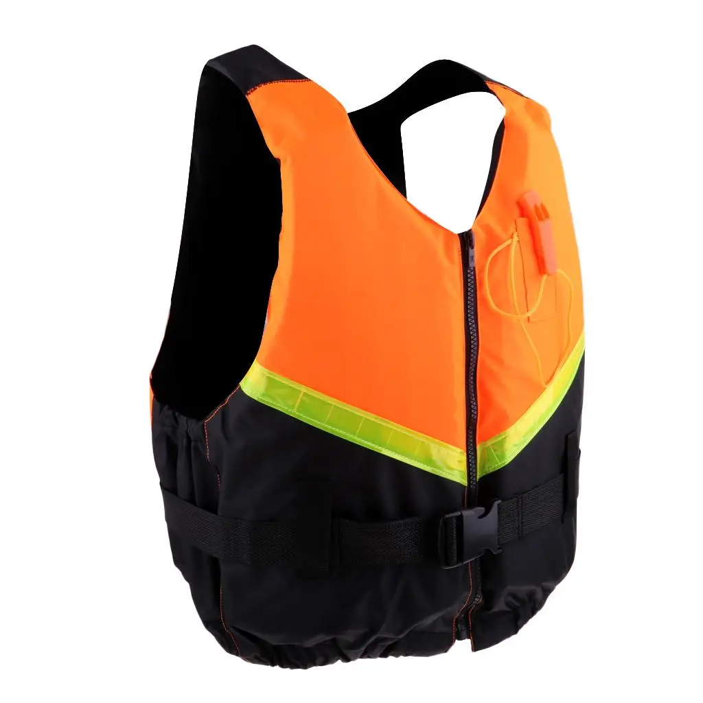 Safety Buoyancy Jacket  Sailing Boating Swimming Vest Outdoor Quick Release Buckles Reflective Strap with Whistle