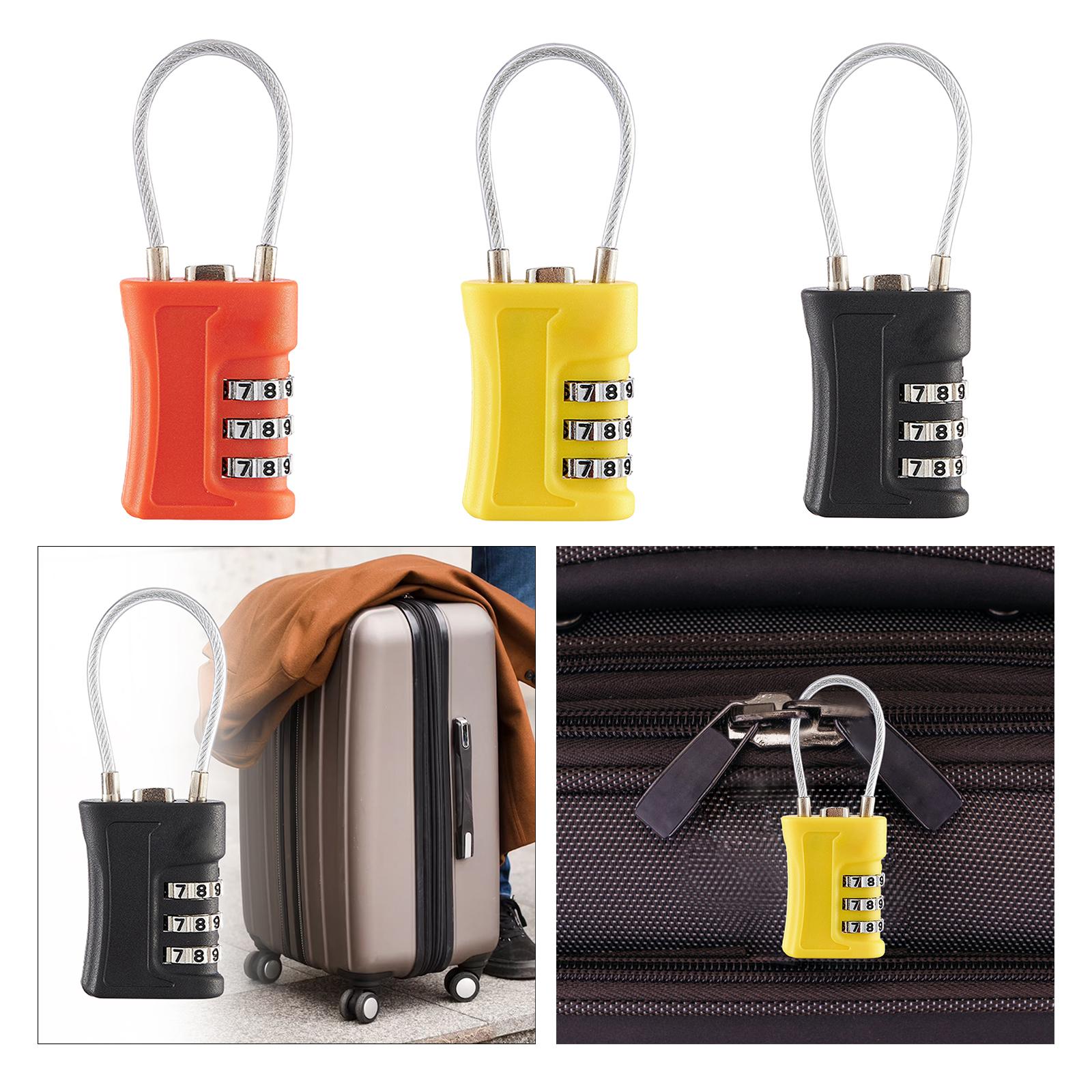 3 Digit Combination Lock Code Lock for Gym Bags Cabinet Storage Going Abroad