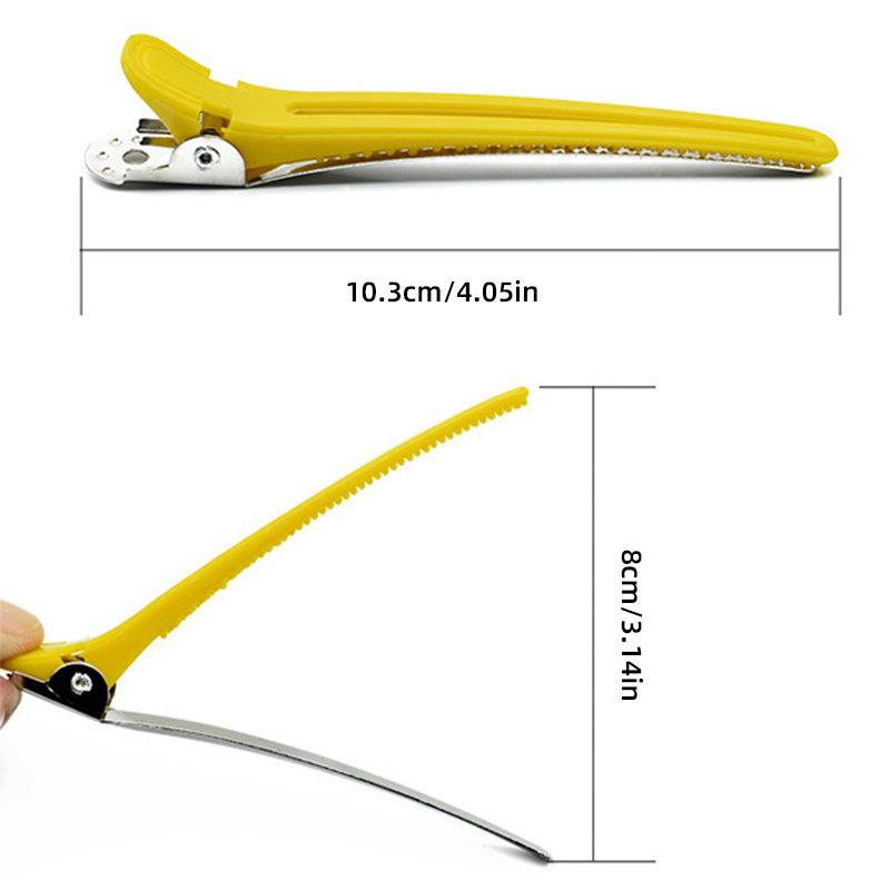 Description Picture 2 of item10pcs Duckbill Women Professional Dispensing Clips Aluminum Plastic Hair Clips Salon Hairdressing Styling Tools Basic Hair Grips