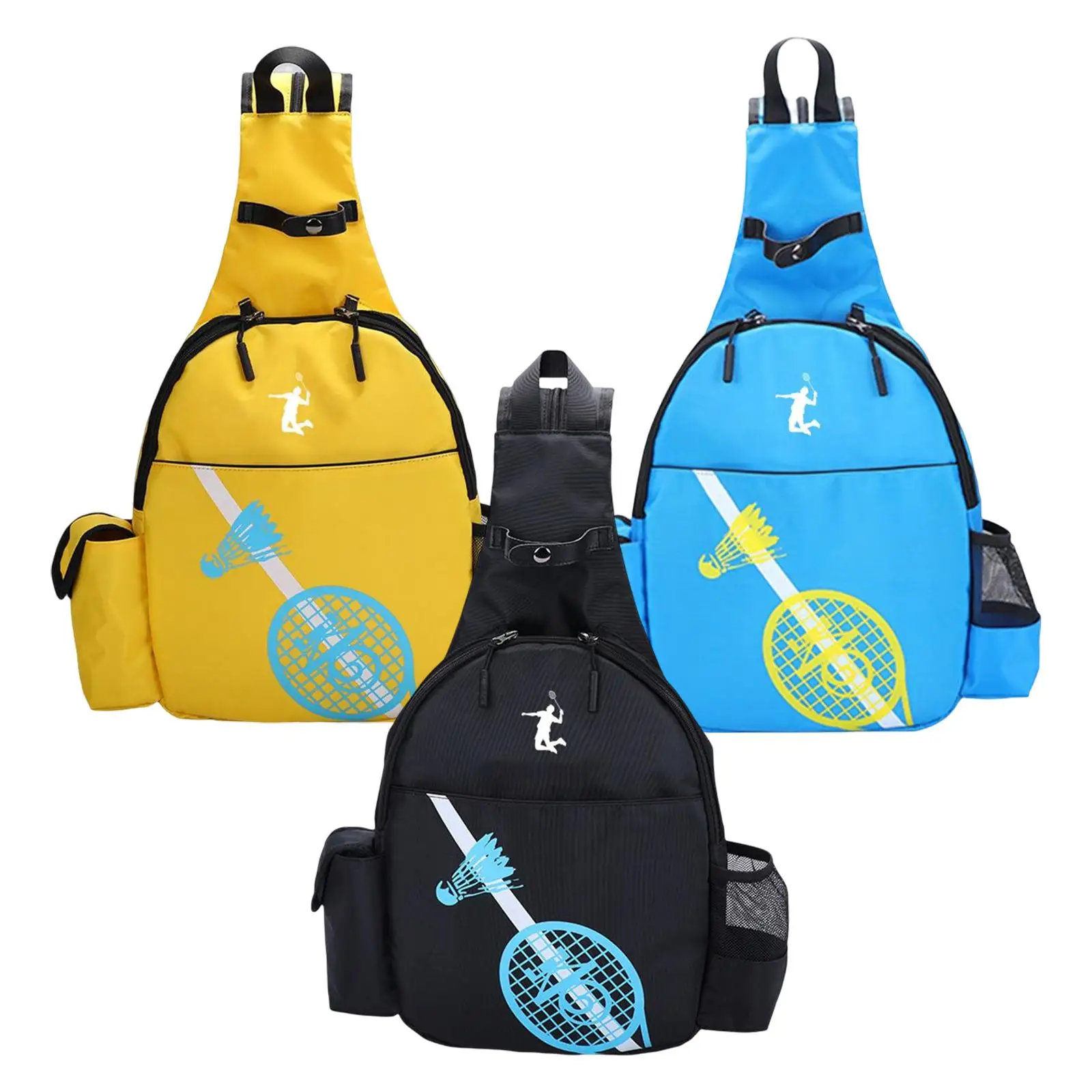 Waterproof Tennis Racquet Bag with Detachable Shoulder Strap for Men Women