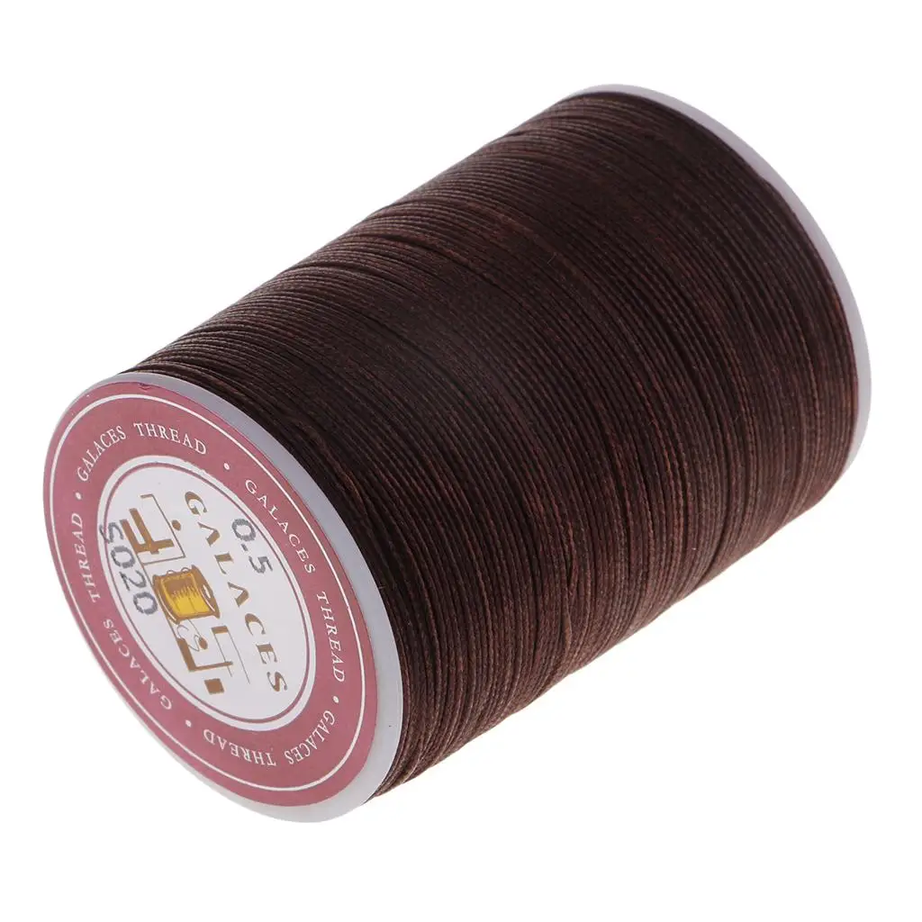 1 Spool 130 Meters 0.5mm Round Polyester Waxed Thread Sewing Stitching Leather Crafts