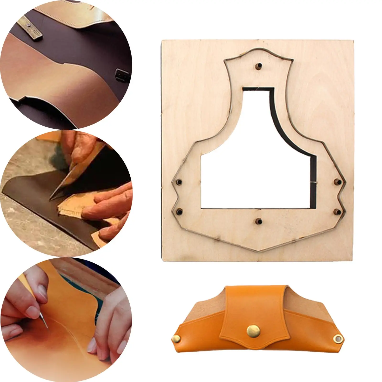 Glasses Bag Die Cutting Mold Wooden Metal Blade Handmade Punch Tool Leather Cutting Mold Leather Glasses Case Template Fittings